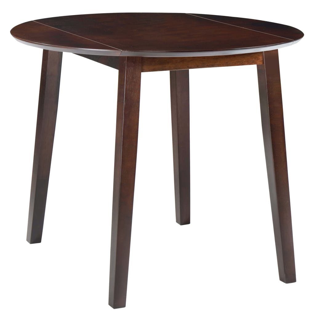 furnicato Esstisch Klapptisch Braun 90 x 75 cm – MDF und Massivholz (1-St), Beidseitig klappbarer Esstisch mit stabiler Oberfläche für die Küche