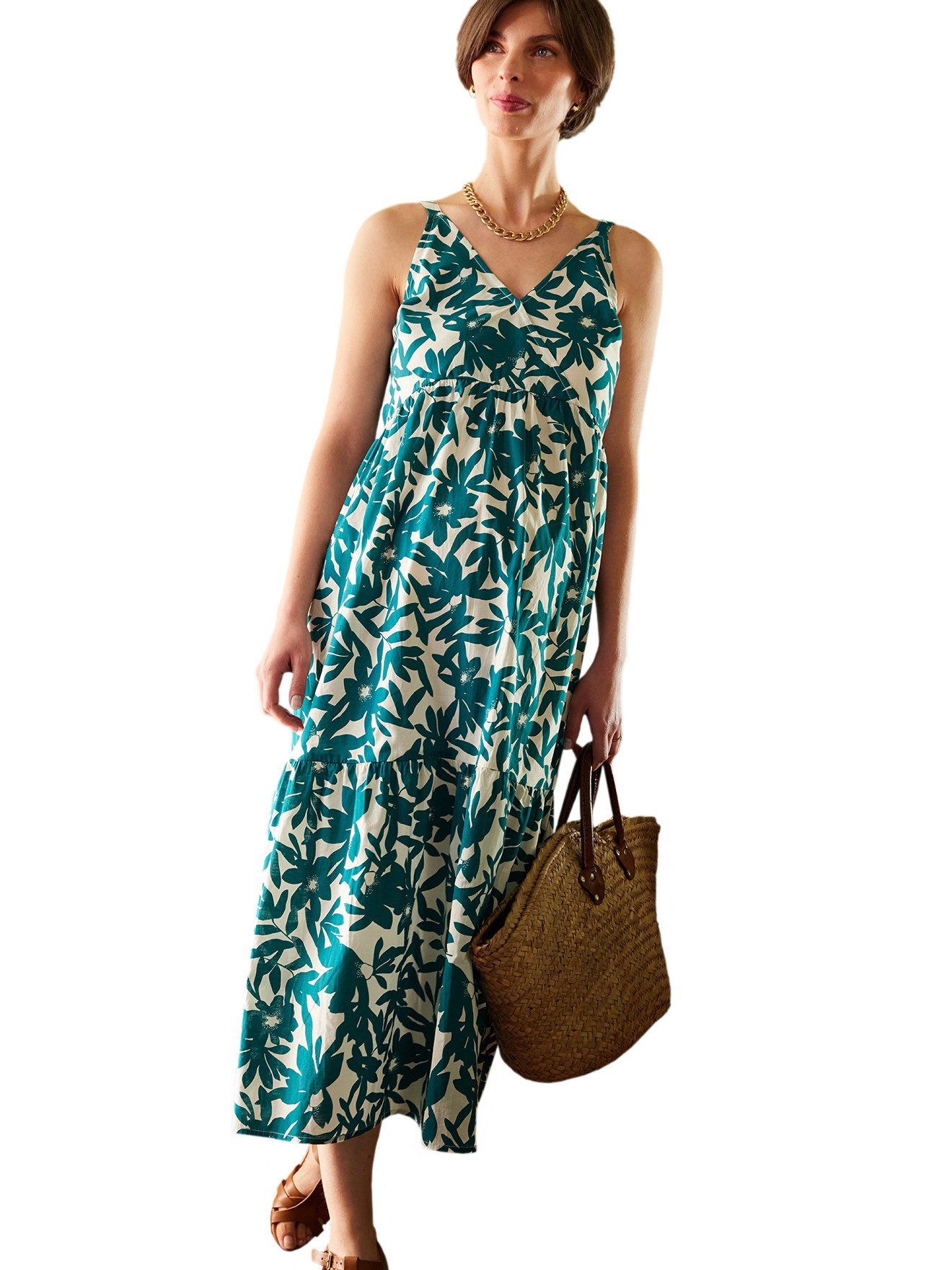 Maxikleid Langes Trägerkleid für Schwangerschaft & Stillzeit