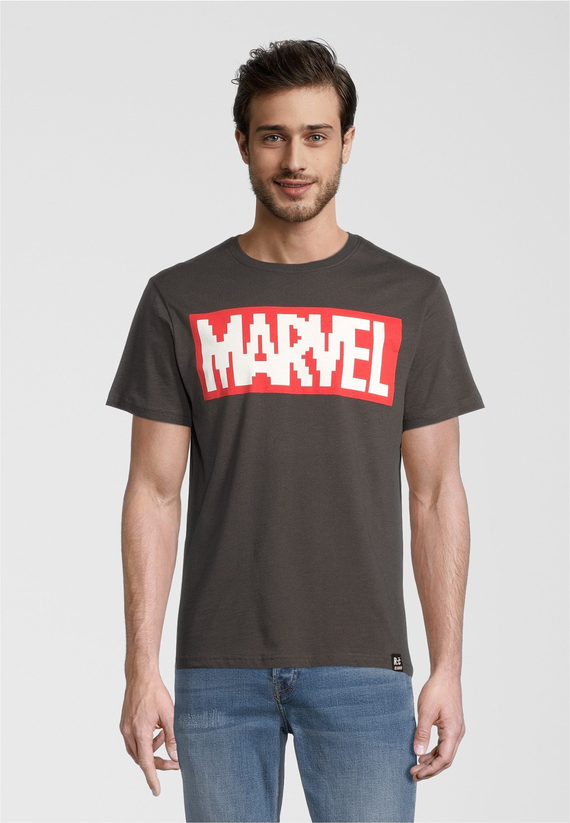 Recovered T-Shirt Marvel Pixel Logo (1-tlg) mit coolem Marvel-Print
