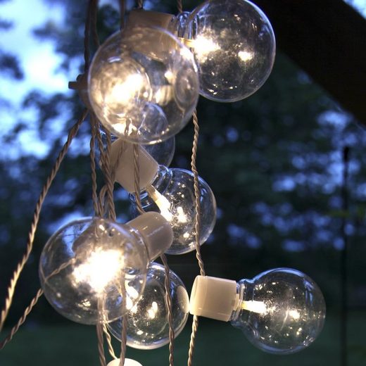 STAR TRADING Gartenleuchte »LED Garten Lichterkette Partaj, weiß, transparent,«, Gartenleuchten