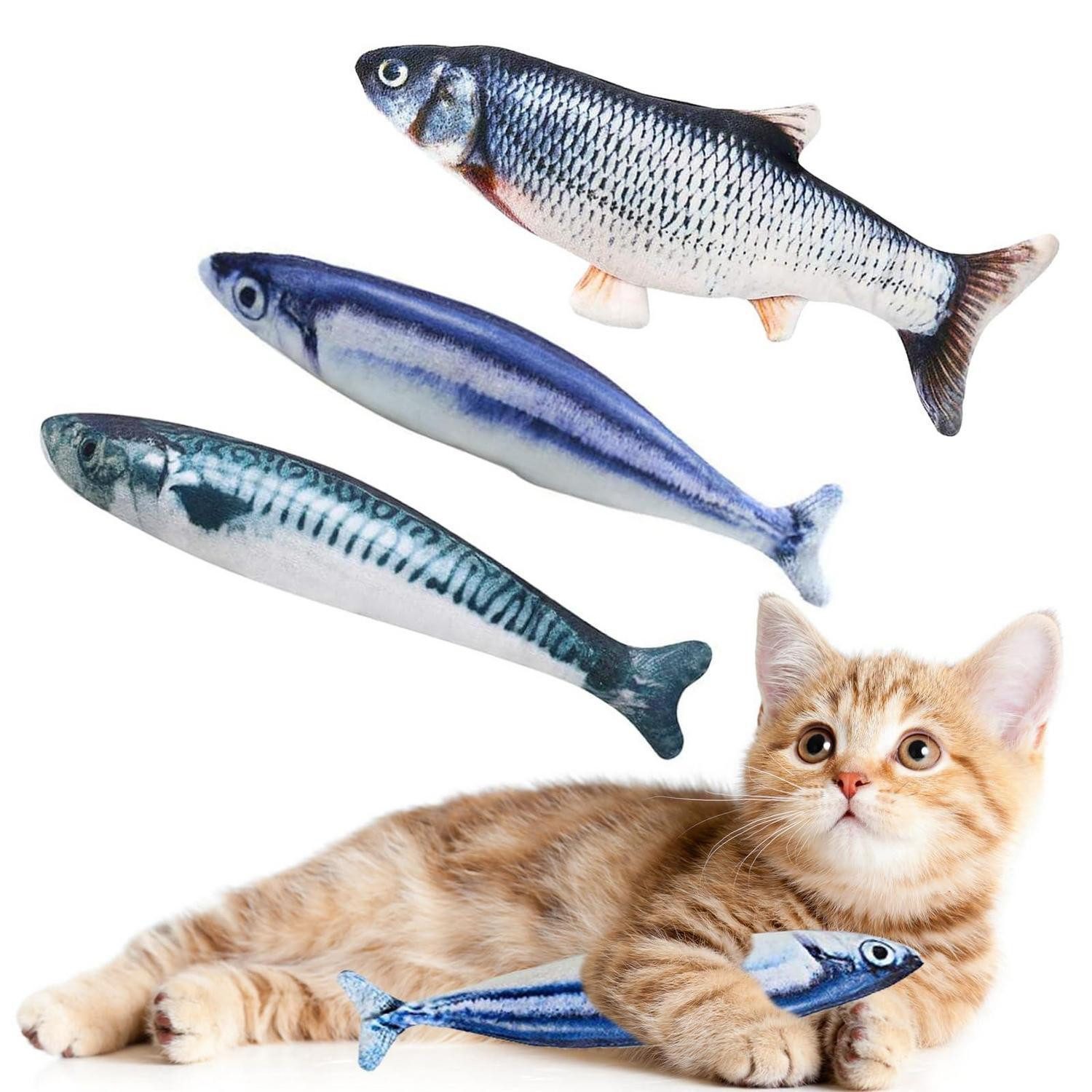 LuxusKollektion Tier-Beschäftigungsspielzeug Katzenspielzeug Plüsch interaktiv Fish-1