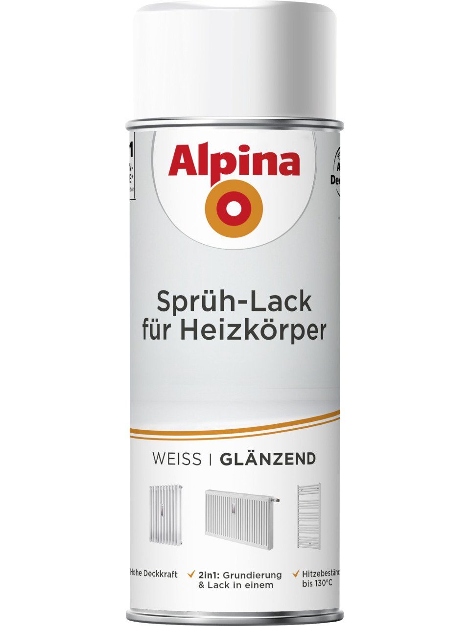 Sprühlack Alpina Sprühlack für Heizkörper 400 ml weiß