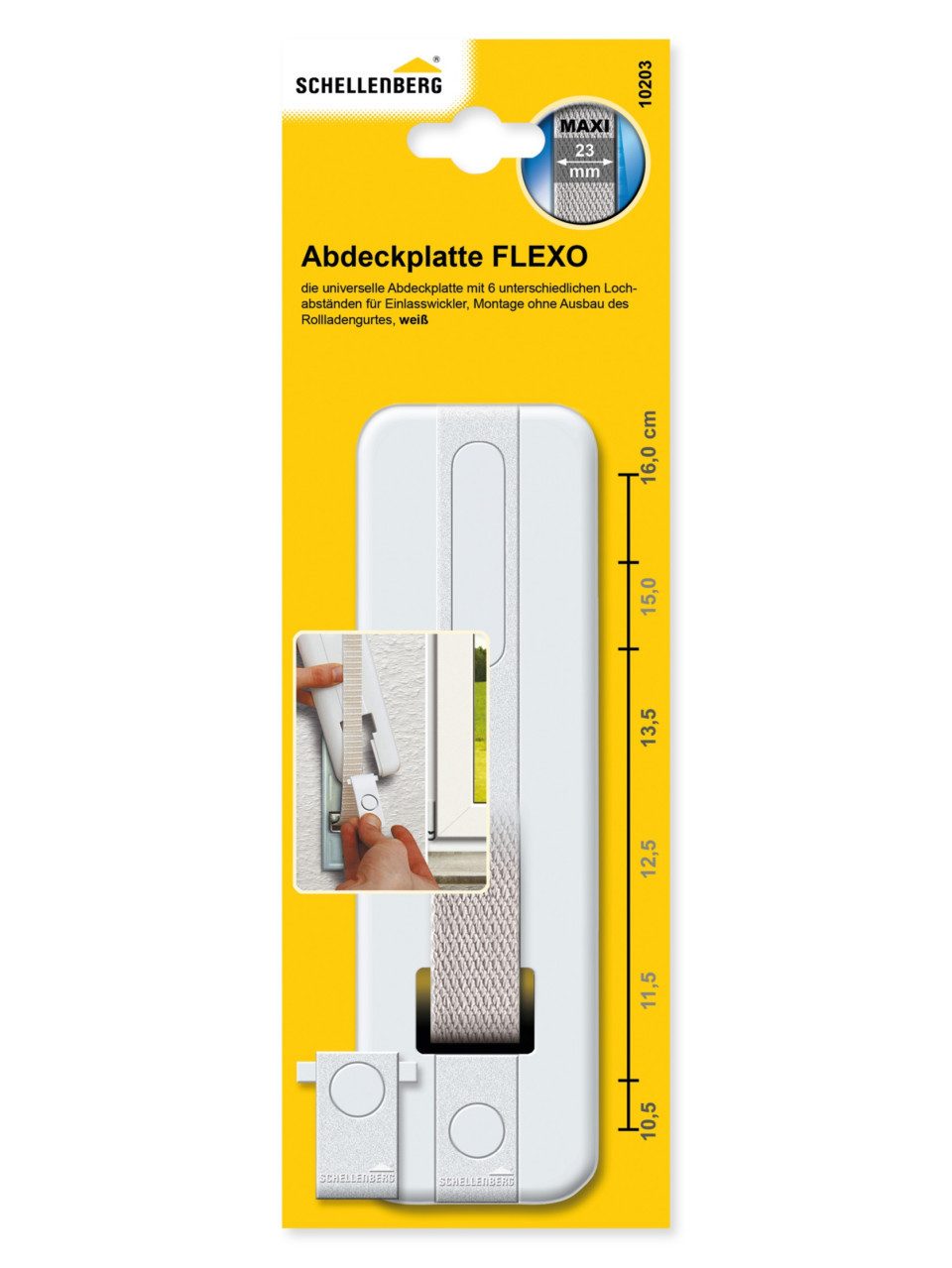 SCHELLENBERG Rollladenprofil Schellenberg Abdeckplatte FLEXO 10,5 bis 16,0 cm -