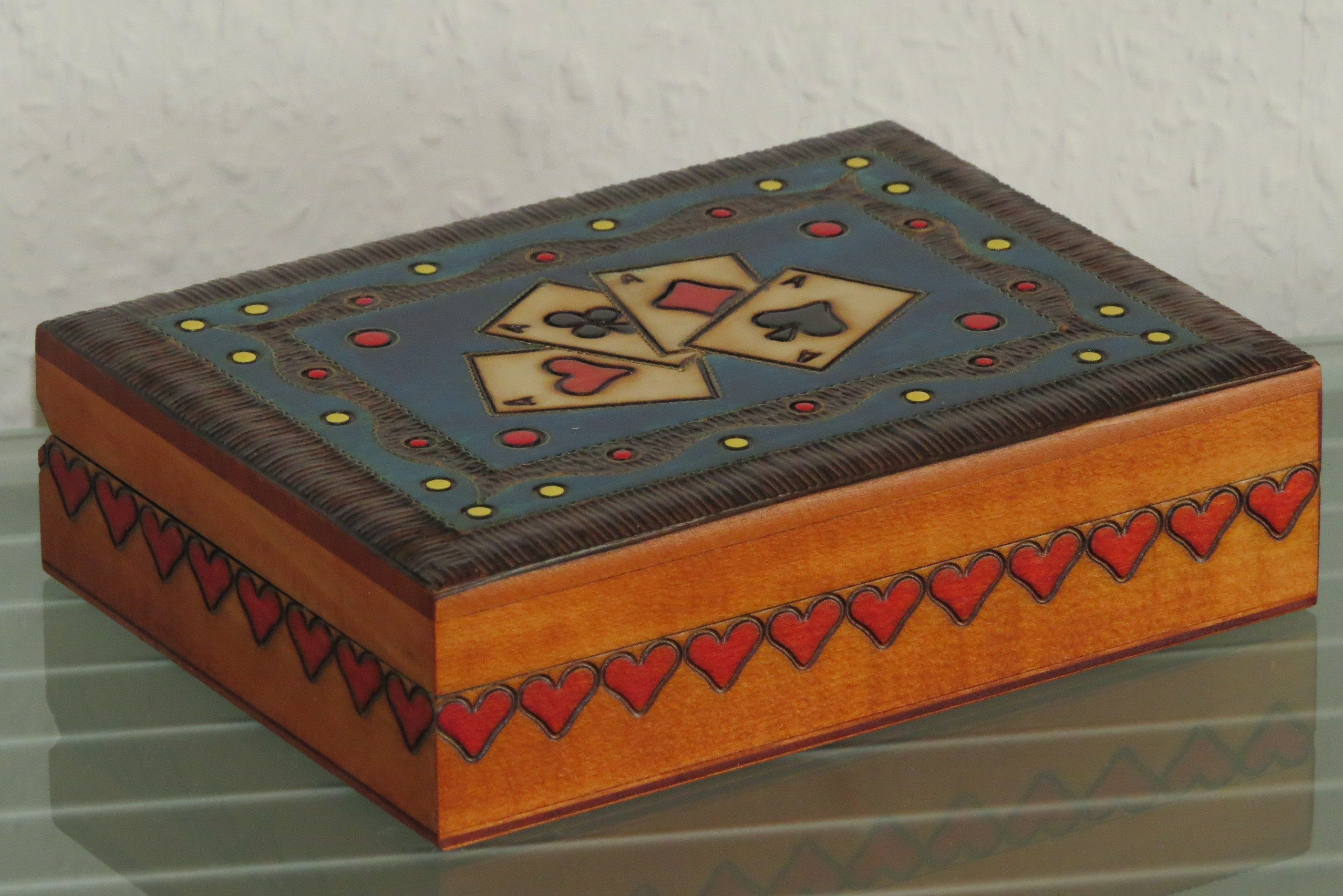 Holzprodukte Менюskasten Kartenbox Holzkästchen Kästchen Kassette Aufbewahrung Karten