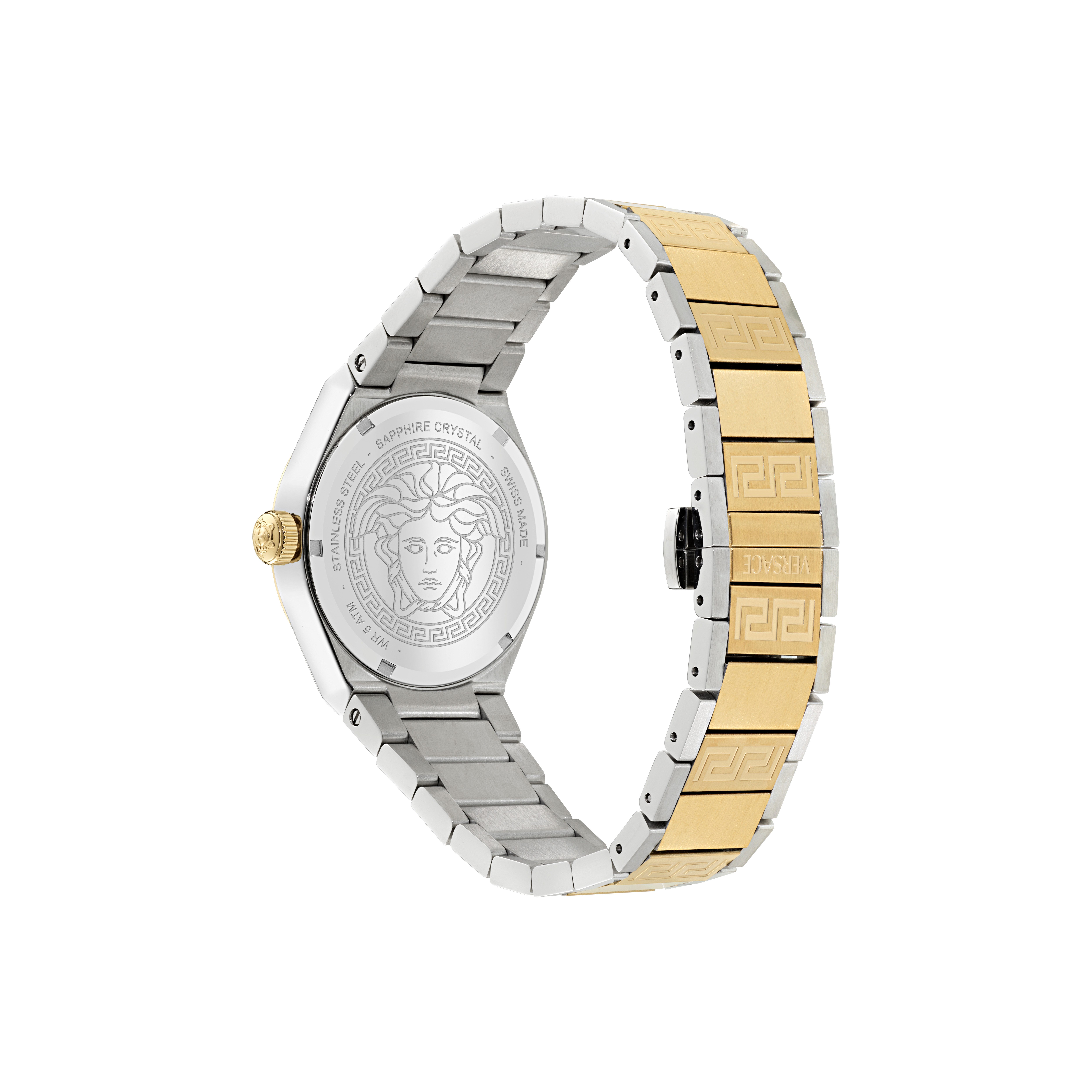 Versace Quarzuhr V-AURIA VE5E00326, Armbanduhr, Damenuhr, Swiss Made, Edelstahlarmband, analog