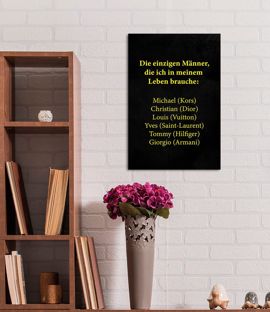 queence Metallbild Essential Men, Schriftzug, Schriftzüge (1 St), Stahlschilder