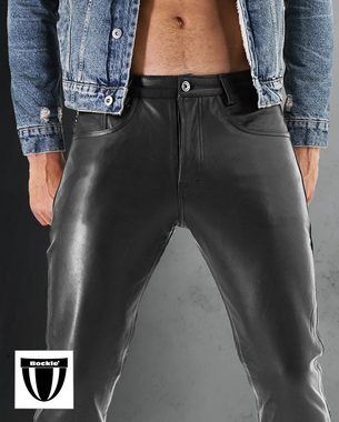 BOCKLE Lederhose Bockle® NEW 411 Leather Jeans Herren Lederhose Echtleder Rind