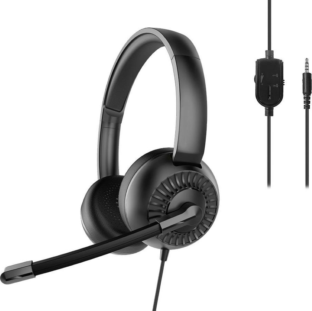 SPEEDLINK METIS Stereo Headset, 3,5mm Jack with Y-Adapter, black PC-Headset