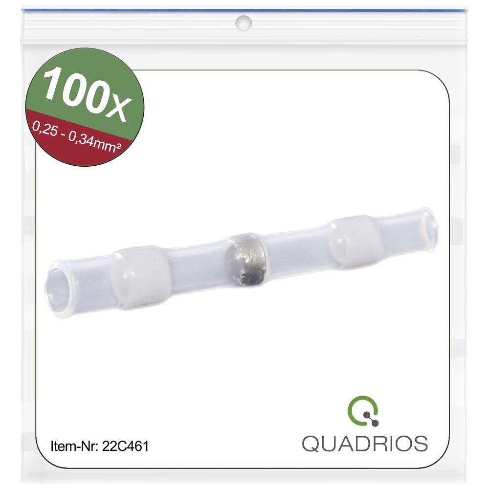 22C461 0.34 Schrumpfschlauch Stoßverbinder 22C461 mm² mit Quadrios V, mm² Stoßverbinder Quadrios 0.25