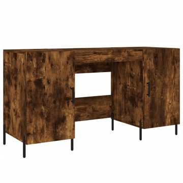 vidaXL Schreibtisch Schreibtisch Räuchereiche 140x50x75 cm Holzwerkstoff