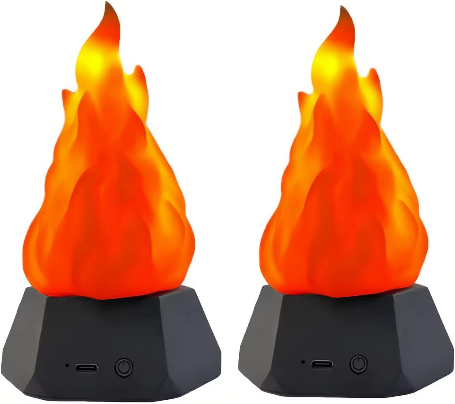 FELIXLEO LED Nachtlicht LED Flammen simulation bietet hohe Sicherheit ohne echte Hitze