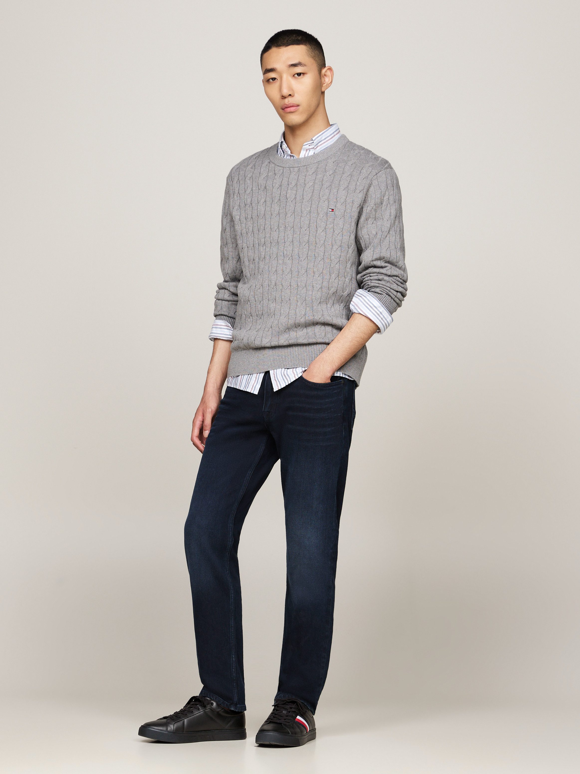 Tommy Hilfiger ICON COURT LTH STRIPES Sneaker, Schnürschuh, Freizeitschuh, günstig online kaufen