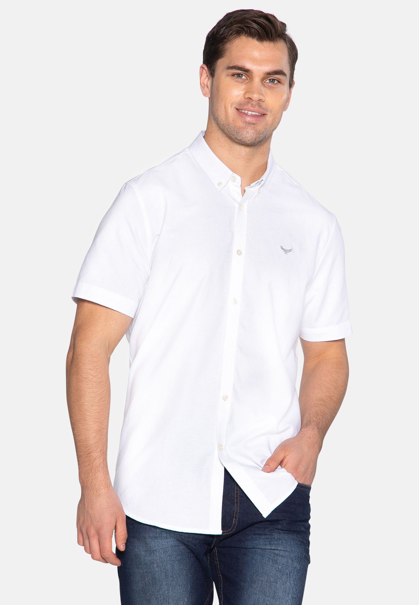 Threadbare Kurzarmhemd THBInferno White - weiß