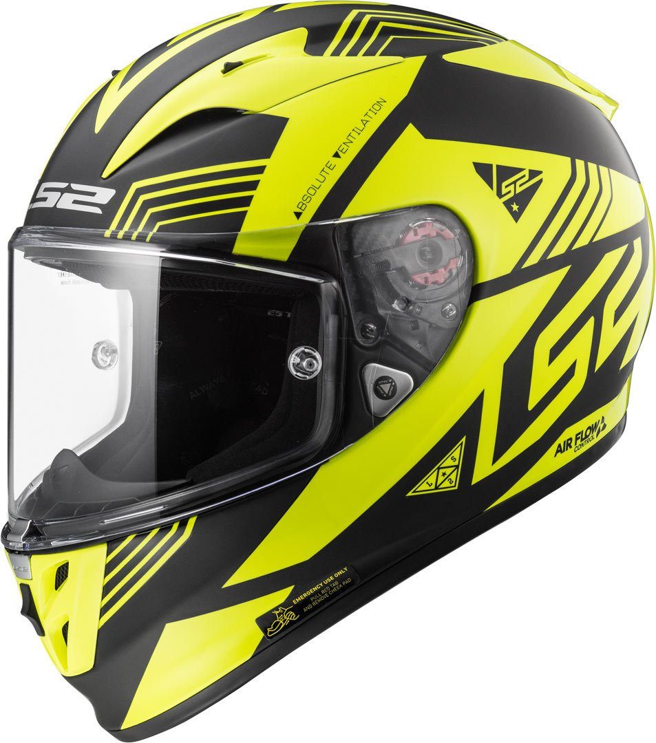 LS2 Motorradhelm FF323 Arrow R Evo Neon Helm, Atmungsaktiv, UV-beständig