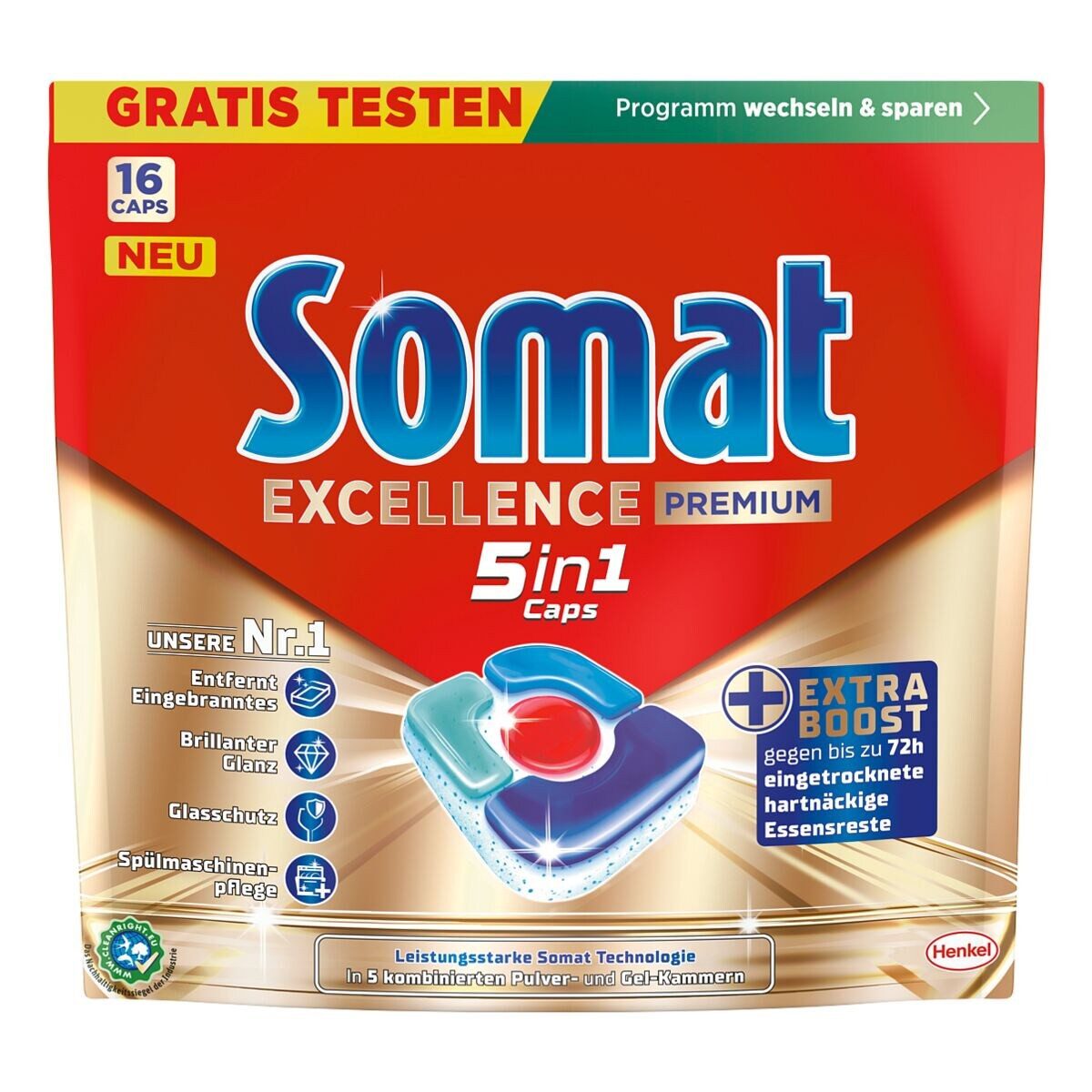 Somat Excellence Premium 5in1 Spülmaschinentabs (16 Caps)