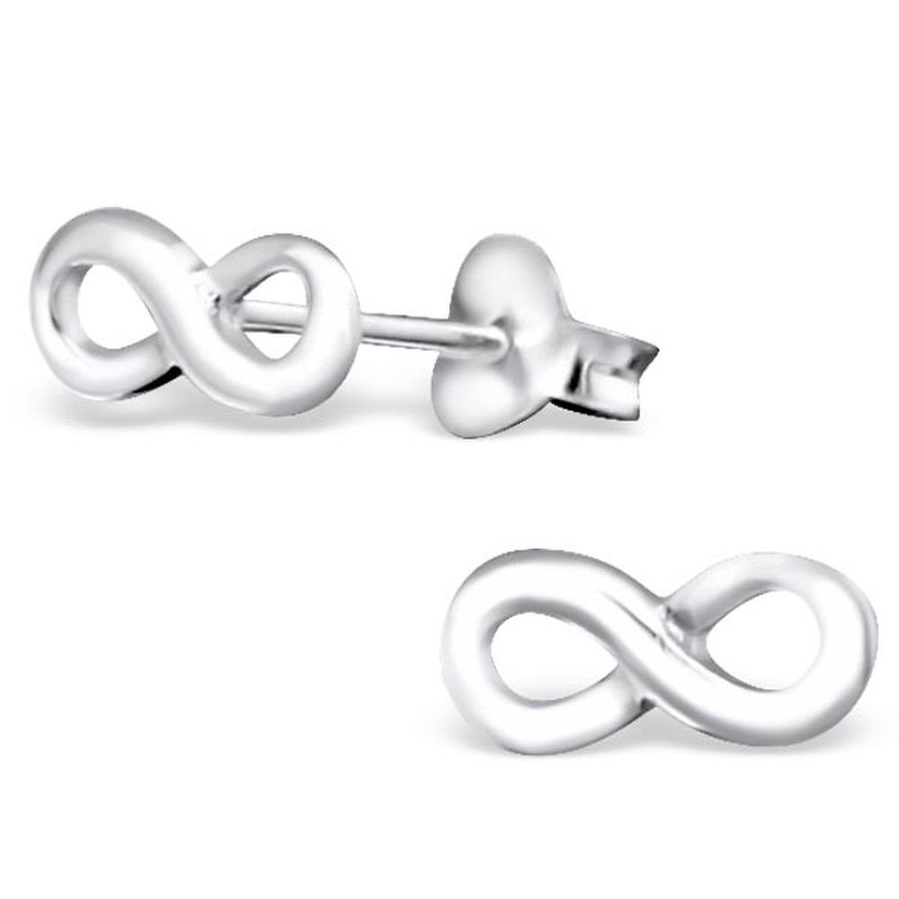 BUNGSA Ohrring-Set Ohrstecker Unendlichkeitszeichen aus 925 Silber Damen (1 Paar (2 Stück), 2-tlg), Ohrschmuck Ohrringe