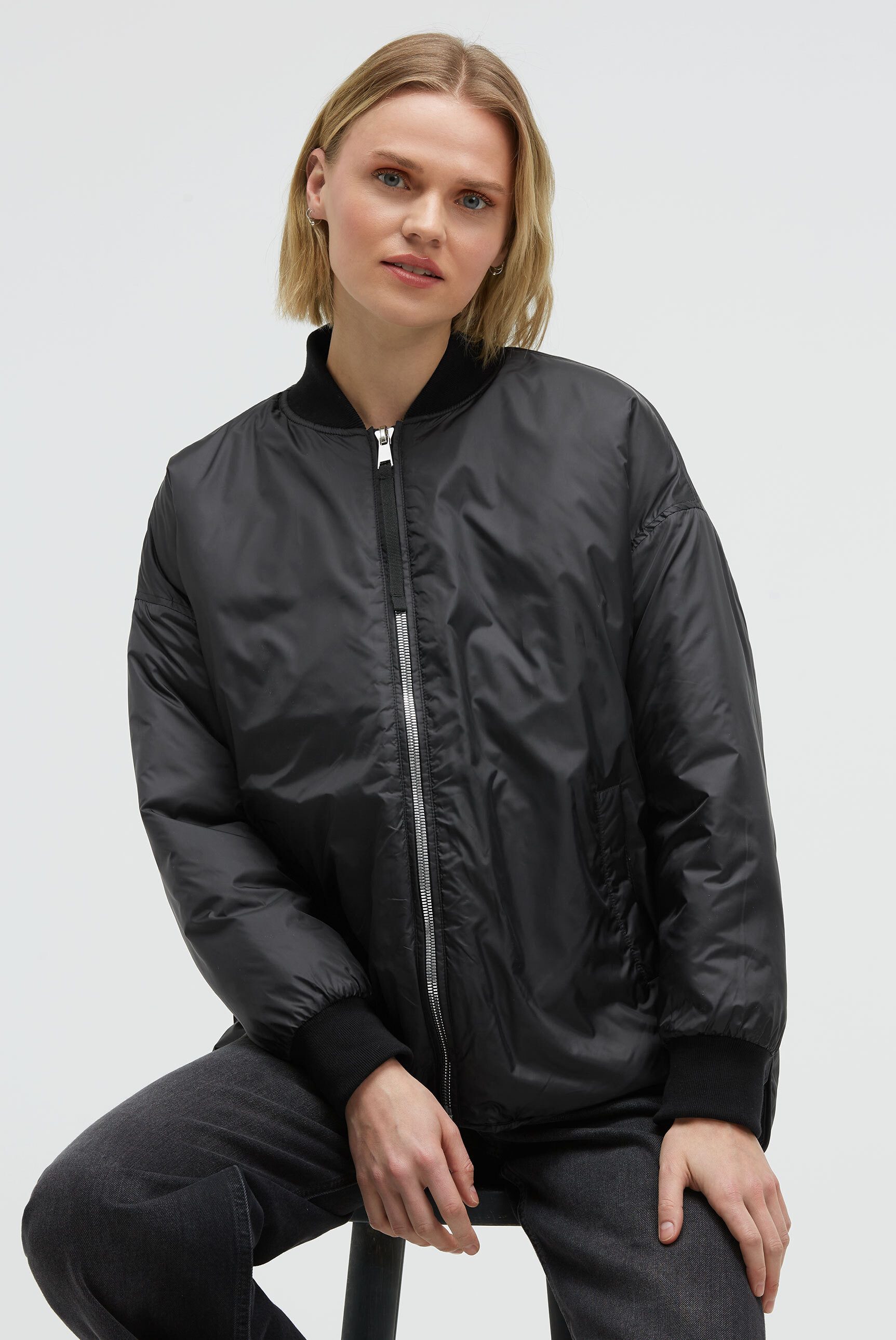 SENSES.THE LABEL Blouson mit Seitenschlitzen am Saum günstig online kaufen