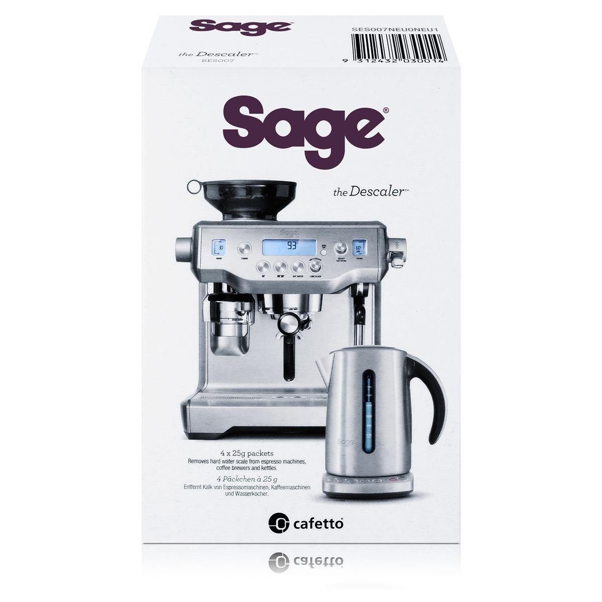 Sage Sage Appliances SES007 Entkalker 4x25g (1er Pack) Entkalker