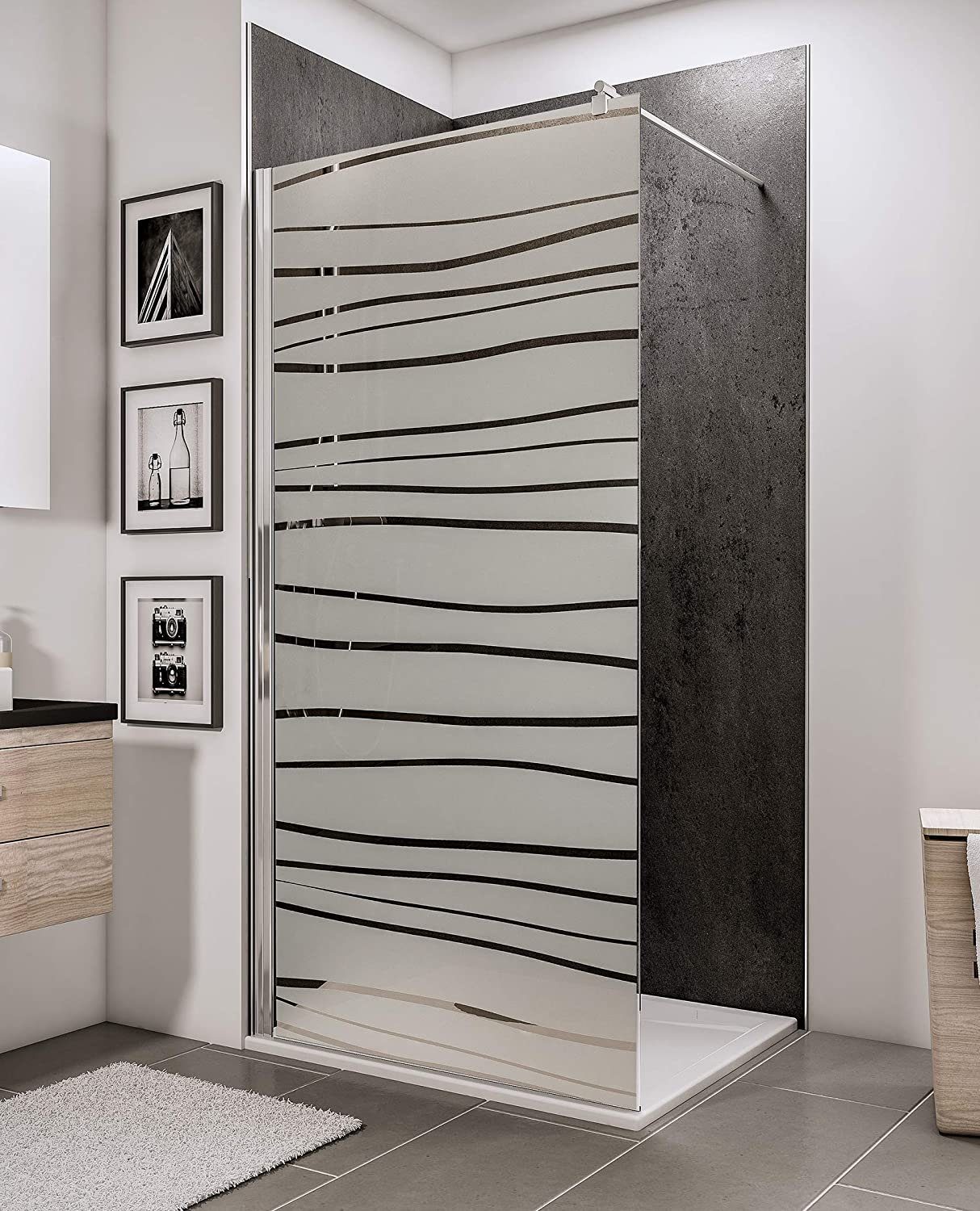 Schulte Walk-in-Dusche Alexa Style 2.0, Dekor Mistral, Sicherheitsglas, 6 m günstig online kaufen