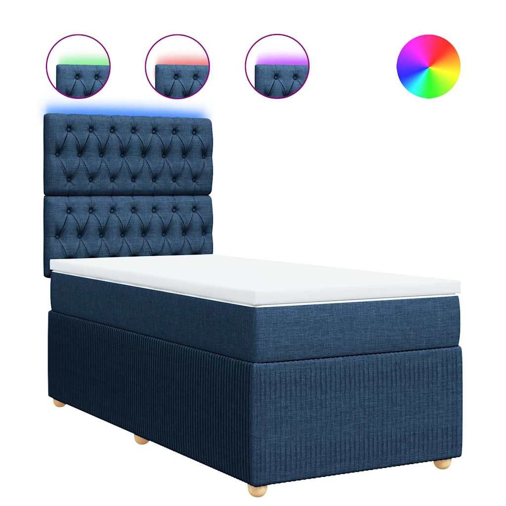 vidaXL Bett Boxspringbett mit Matratze Blau günstig online kaufen