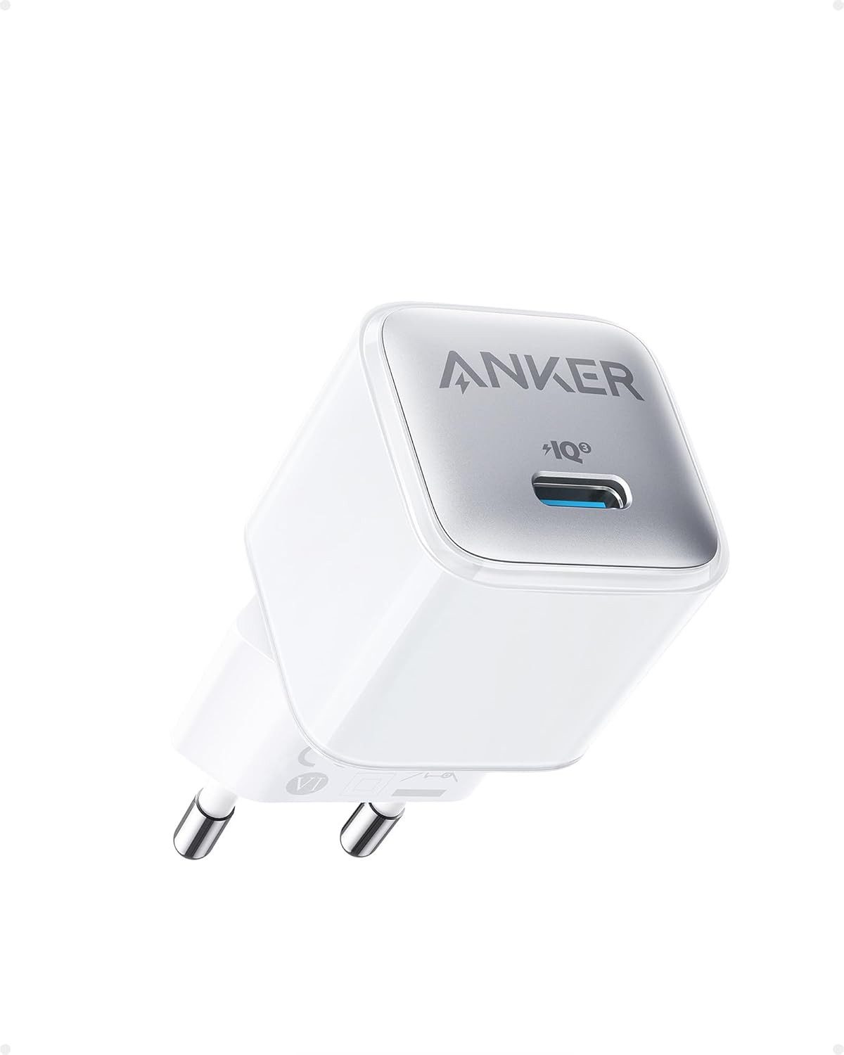 Anker Nano 20W USB-C Ladegerät PIQ 3.0 Schnellladegerät, weiß Smartphone-Ladegerät