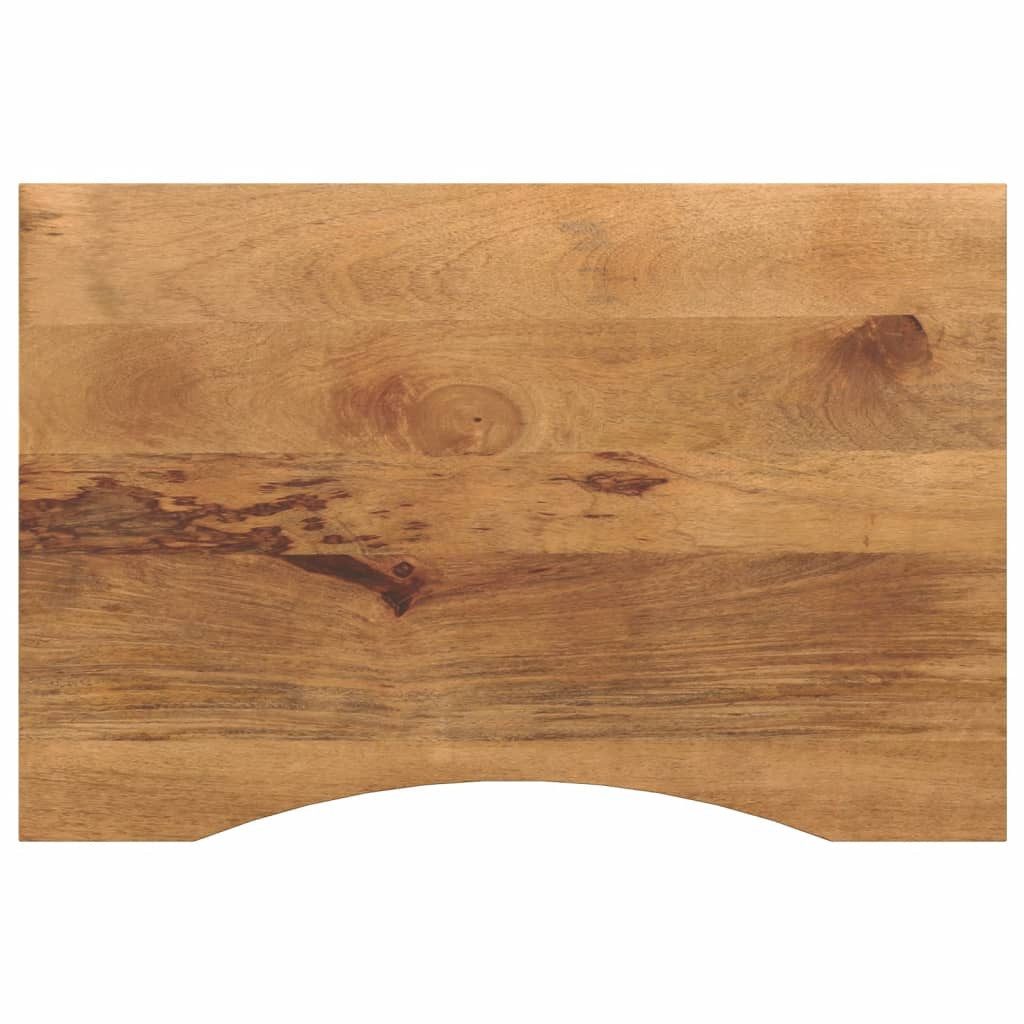 vidaXL Tischplatte Schreibtischplatte mit Aussparung 90x50x2,5 cm Massivholz