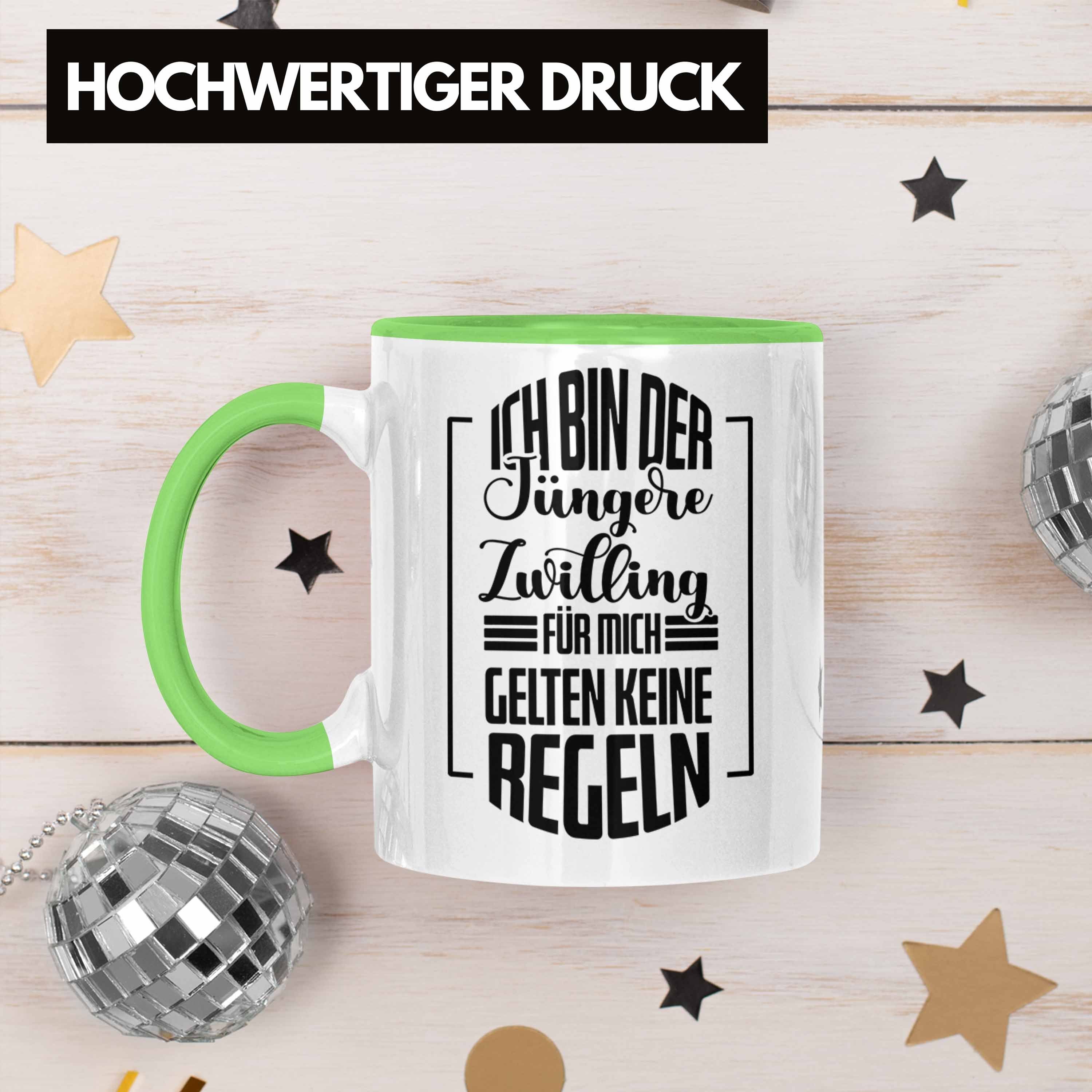 Grün Geschenk Lustiges Tasse Trendation den Lustige jüngeren Zwilling W für Geburtstag Tasse