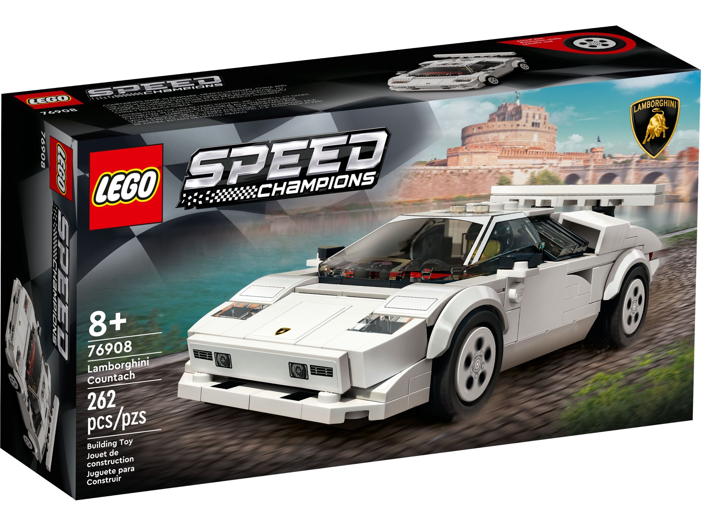 LEGO® LEGO® Speed Champions Lamborghini Countach - 76908 NEU! Teile 262x Spielbausteine, (Bausteine, 262 St., Kreativ-Set), Made in Europe