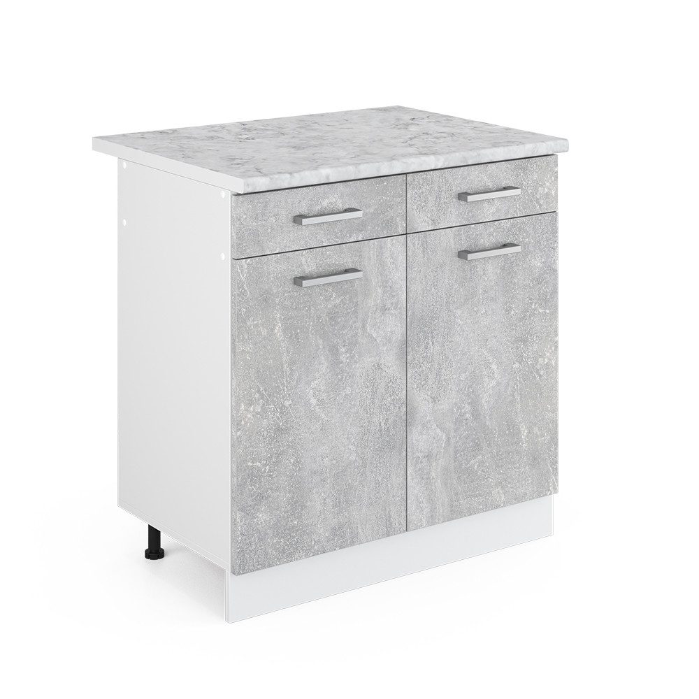 Vicco Schranksystem R-Line, Beton/Weiß, 80cm mit günstig online kaufen