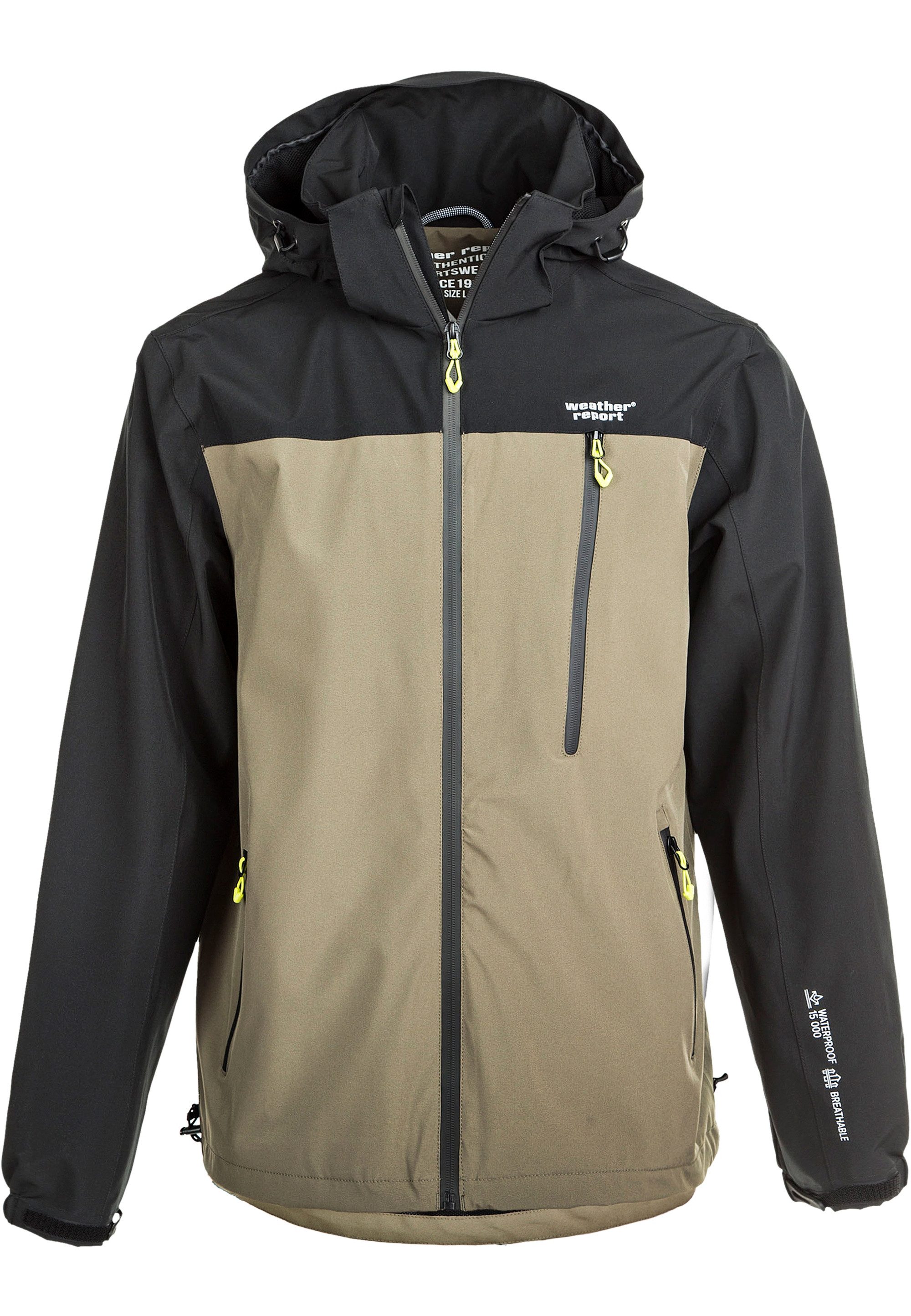 WEATHER REPORT Outdoorjacke DELTON W-PRO15000 ist atmungsaktiv, wasser- und winddicht