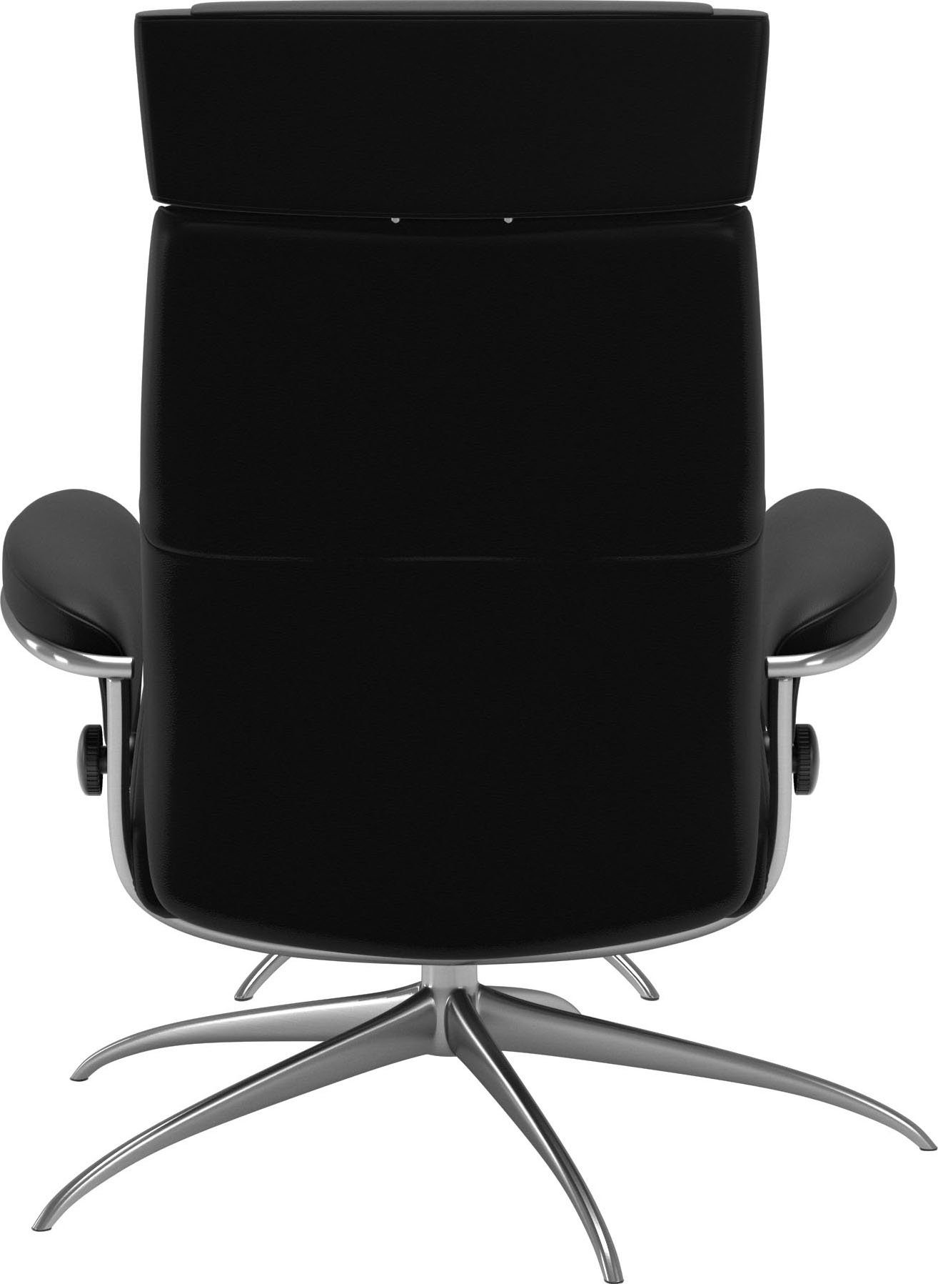 Stressless® Relaxsessel Paris (Set, Relaxsessel mit Hocker), mit Hocker, Low Back mit Kopfstütze, mit Star Base, Gestell Chrom