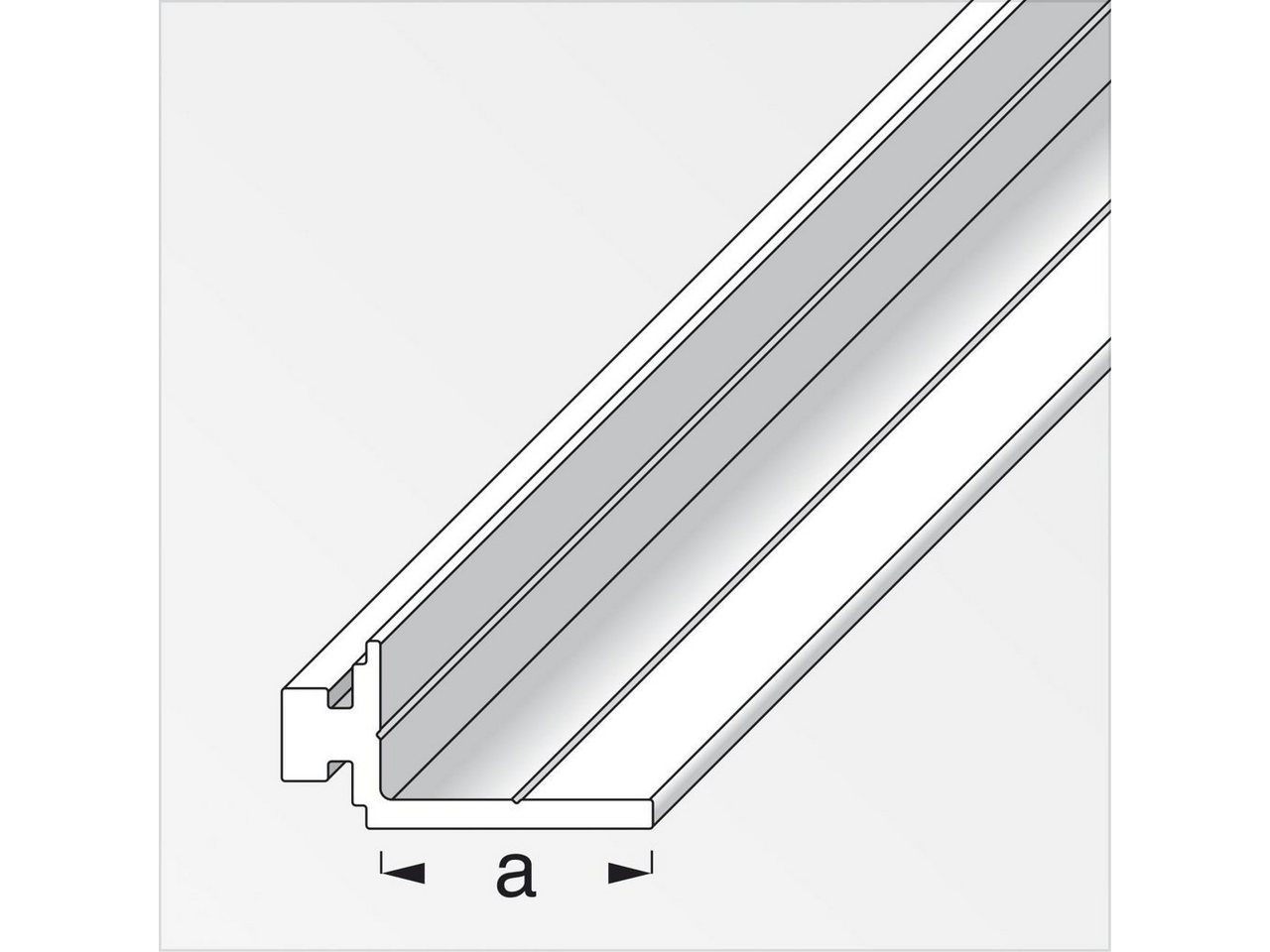 Thumbnail - alfer Abdeckprofil coaxis®-Auflage-Profil 1 m, 23.5 mm Aluminium