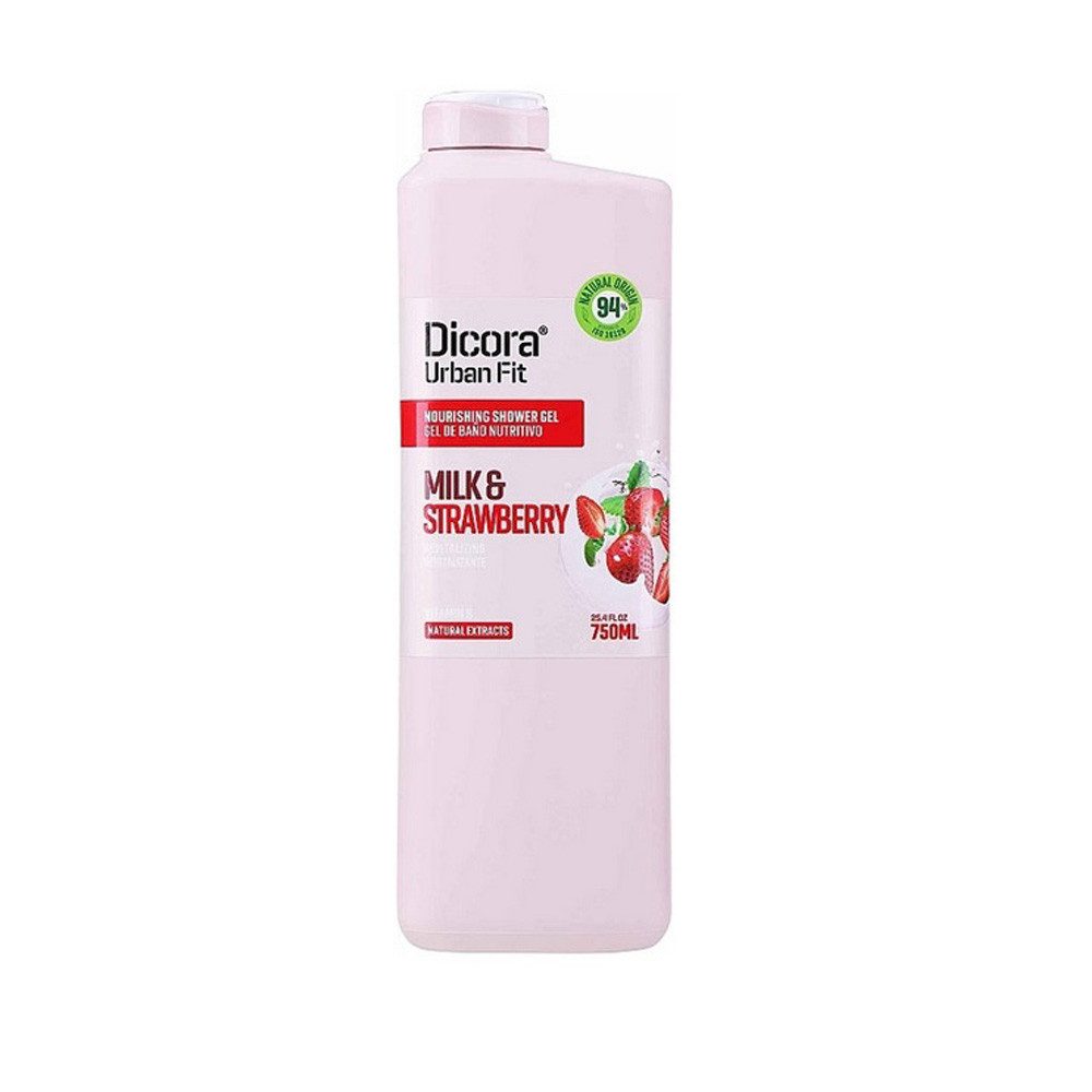 Duschgel DICORA Duschgel mit Milch und Erdbeerextrakt 750ml