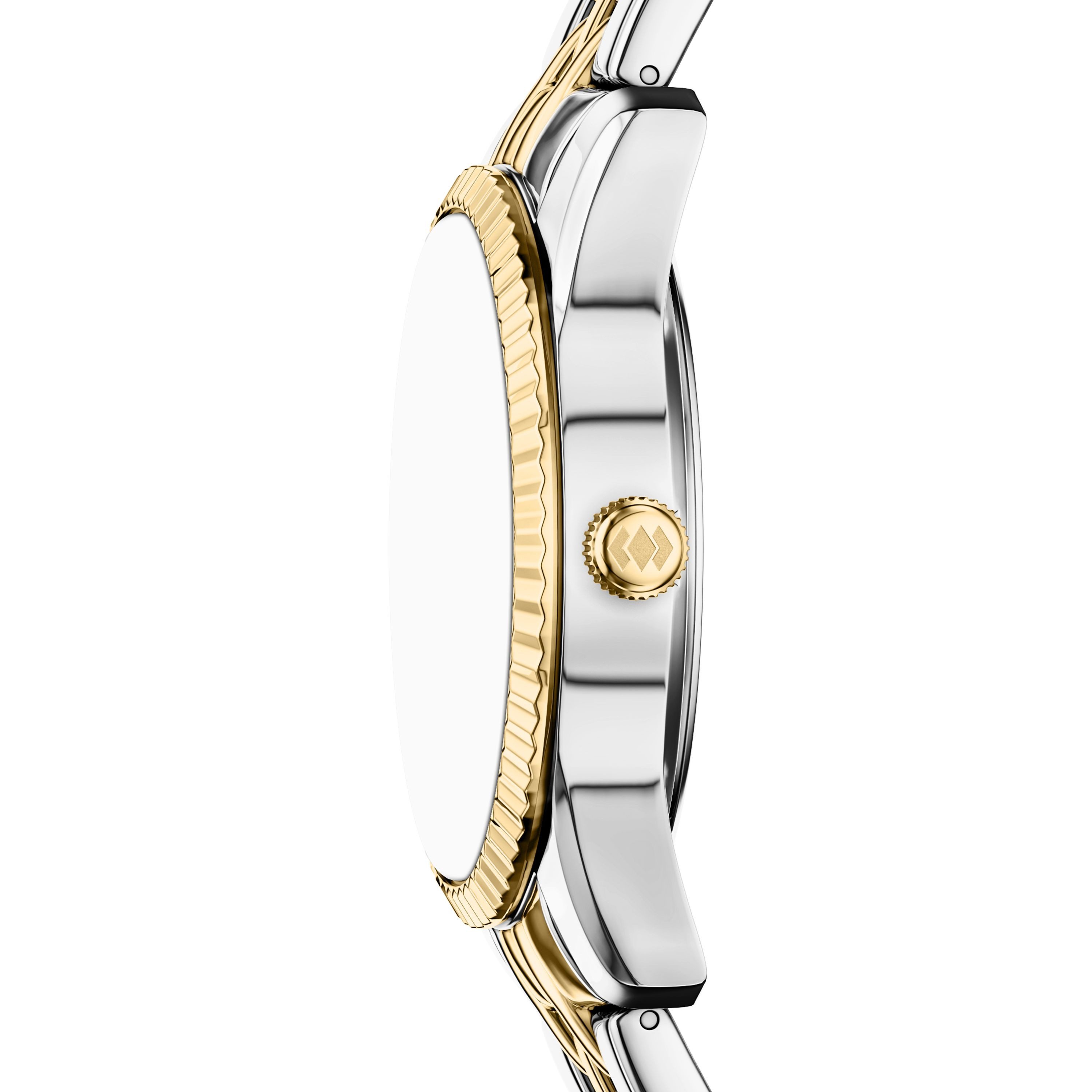 Fossil Quarzuhr Scarlette ES5458, Armbanduhr, Damenuhr, Edelstahlarmband, analog, Tag, Wochentag