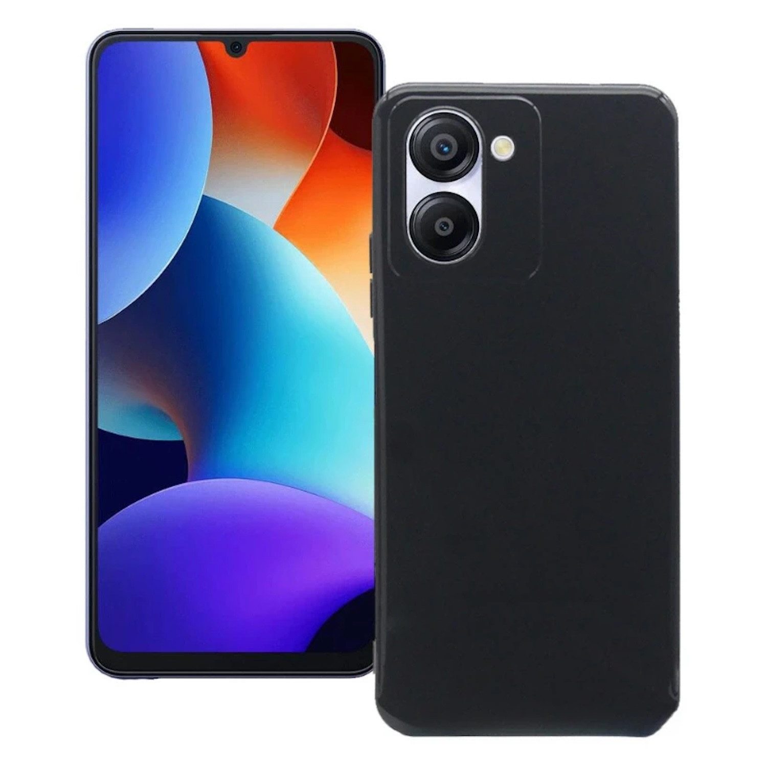 Wigento Handyhülle Für Blackview Color 8 Silikon TPU Schutz Hülle Cover Case dünn Schwarz