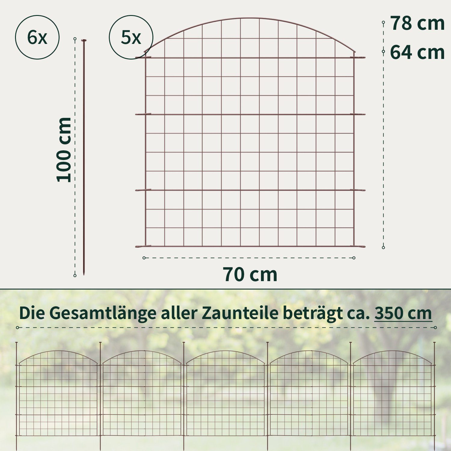 VERDOBA Zaun Teichzaun Gartenzaun Hundezaun - günstig online kaufen