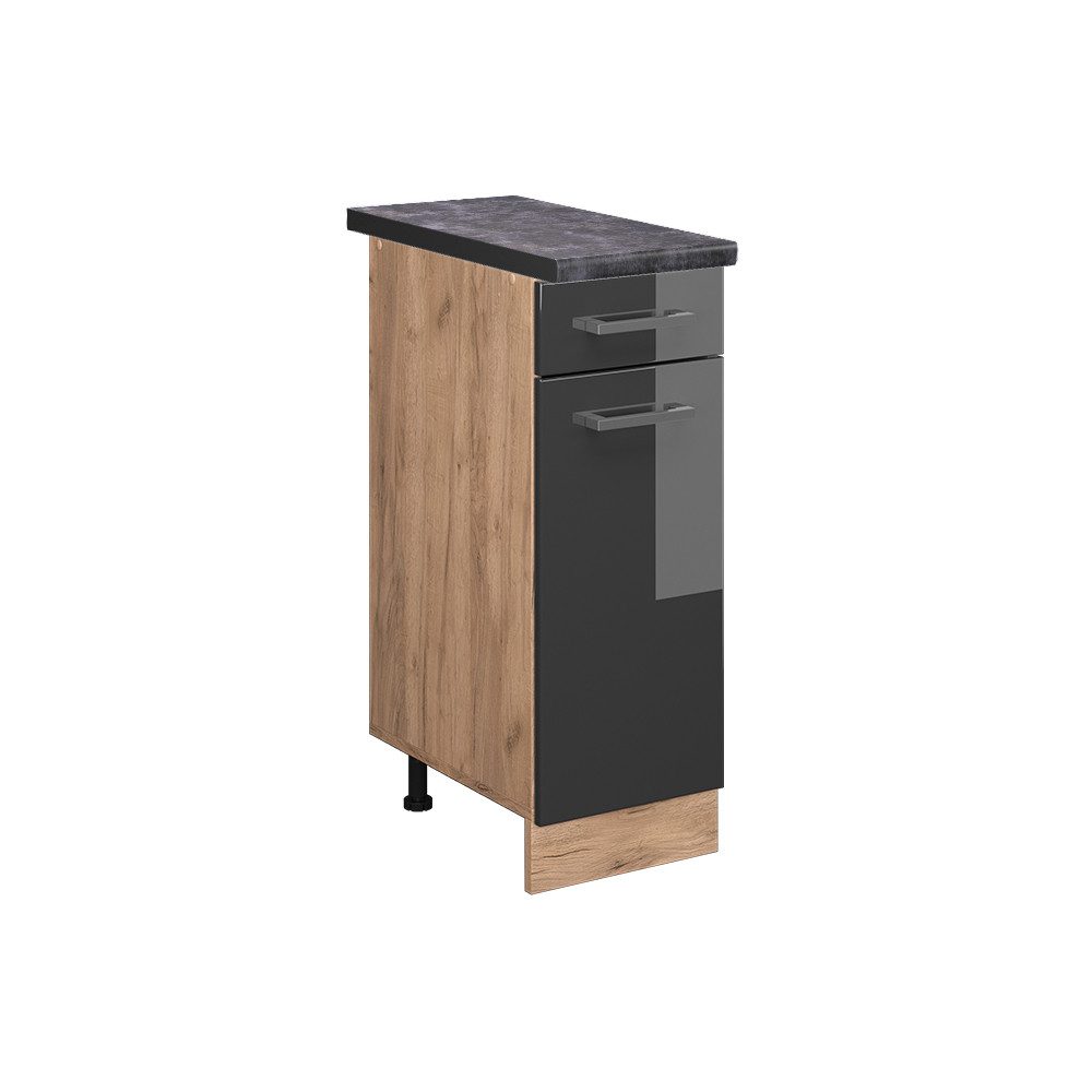Vicco Unterschrank R-Line, Anthrazit Hochglanz/Goldkraft Eiche, günstig online kaufen