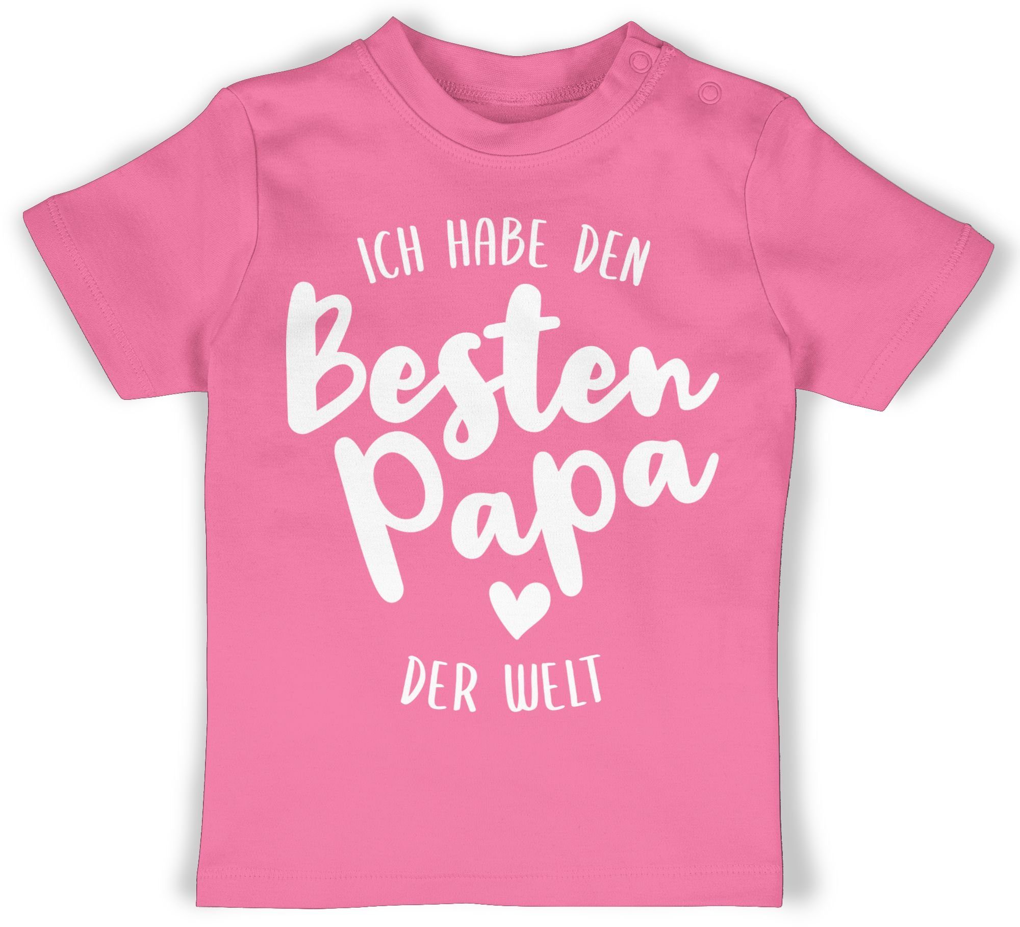 Shirtracer T-Shirt Ich habe den besten Papa der Welt Geschenk Vatertag Baby 2 Pink