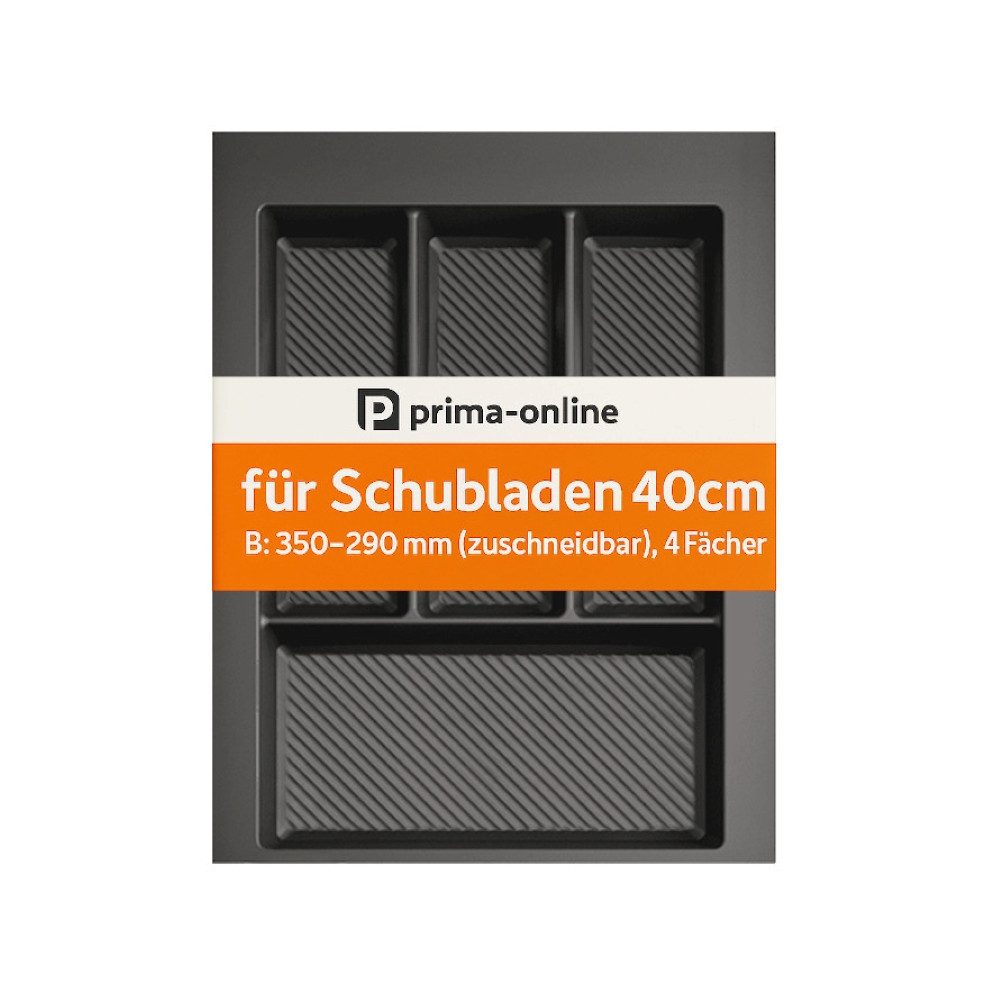 Prima-Online Besteckkasten Besteckkasten 40cm zuschneidbar Schubladeneinsatz Besteckeinsatz Küche