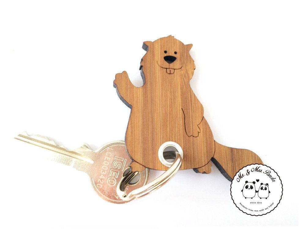 Personalisierter Schlüsselanhänger Maus Sterne – Mr. & Mrs. Panda