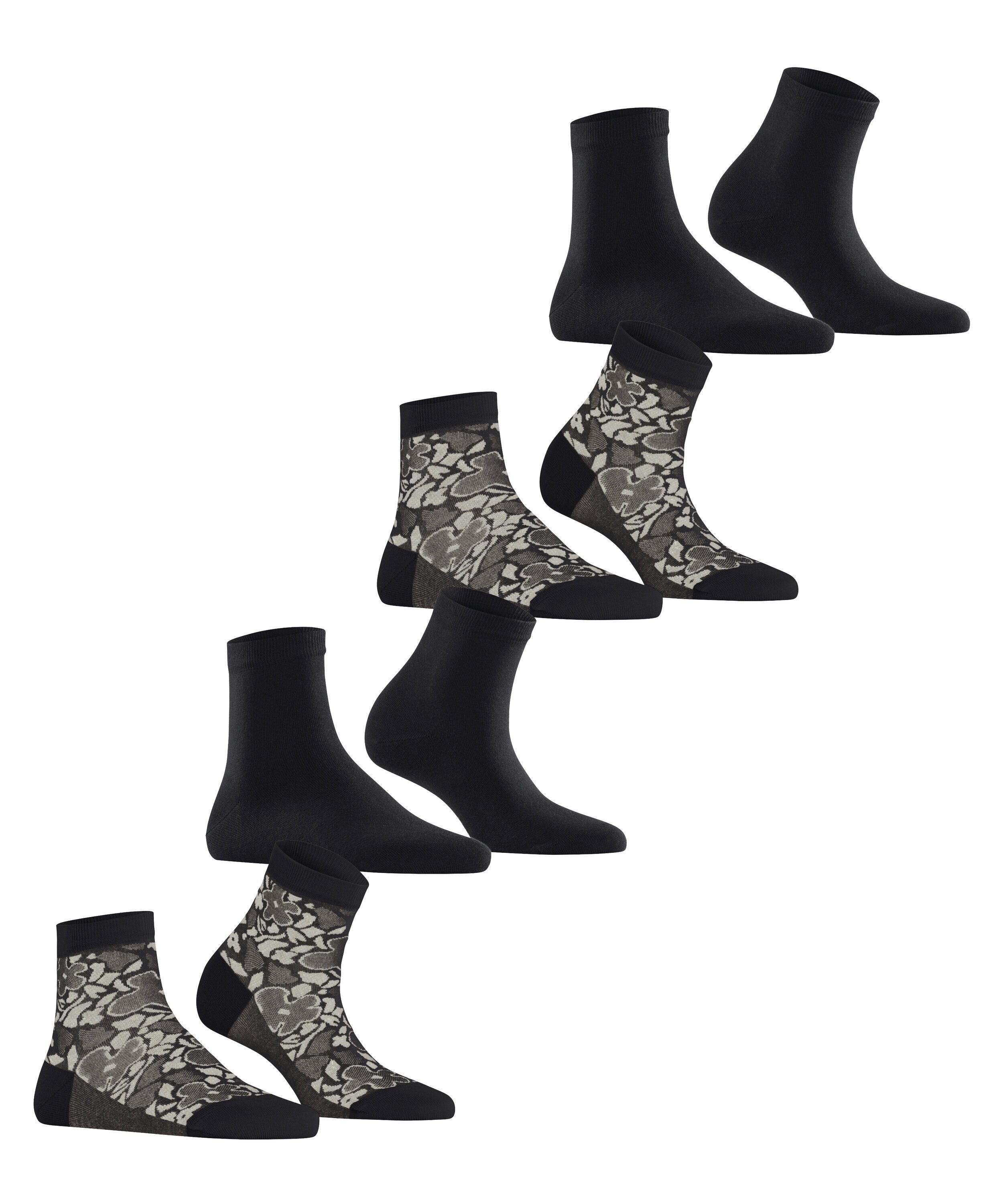 Esprit Kurzsocken Geranium Flower 4-Pack (4-Paar) günstig online kaufen