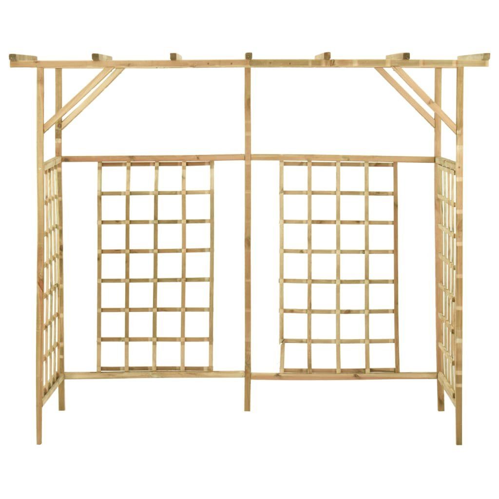 vidaXL Mülltonnenbox 200 x 80 x 168 cm Pergola für 3 Mülltonnen Kiefernholz Imprägniert