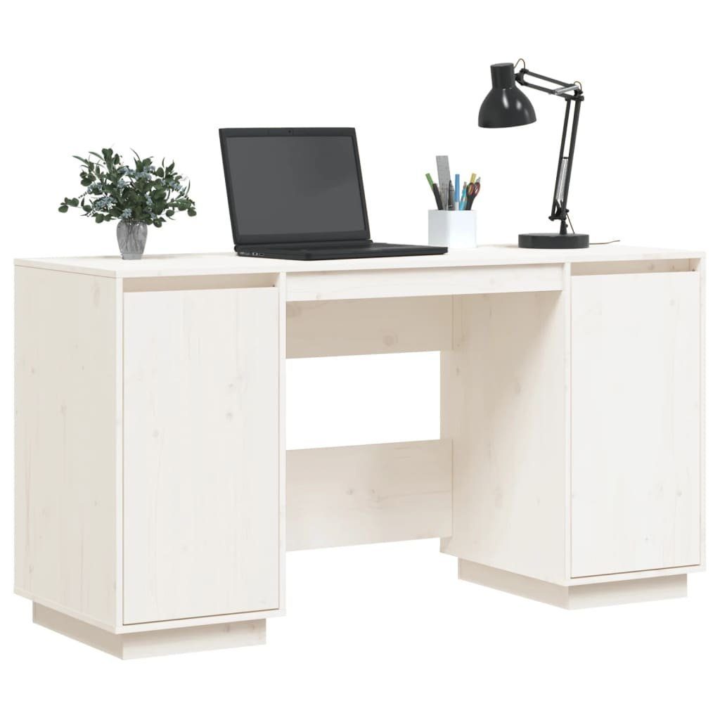 Kiefer Schreibtisch Weiß vidaXL cm 140x50x75 Weiß Schreibtisch | Massivholz Weiß