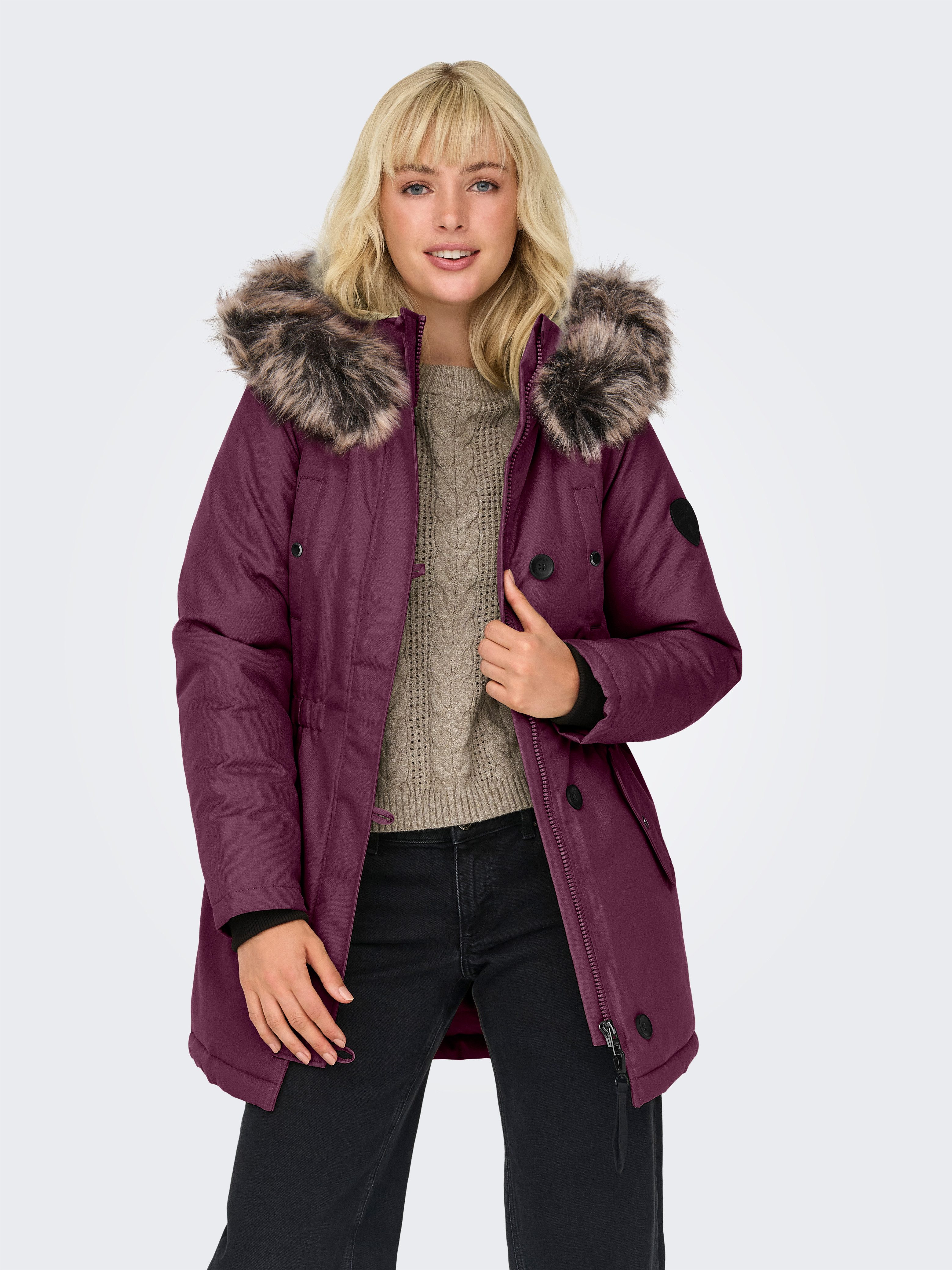 ONLY Parka ONLIRIS FUR WINTER PARKA LIFE CC OTW mit verdeckter Knopfleiste günstig online kaufen