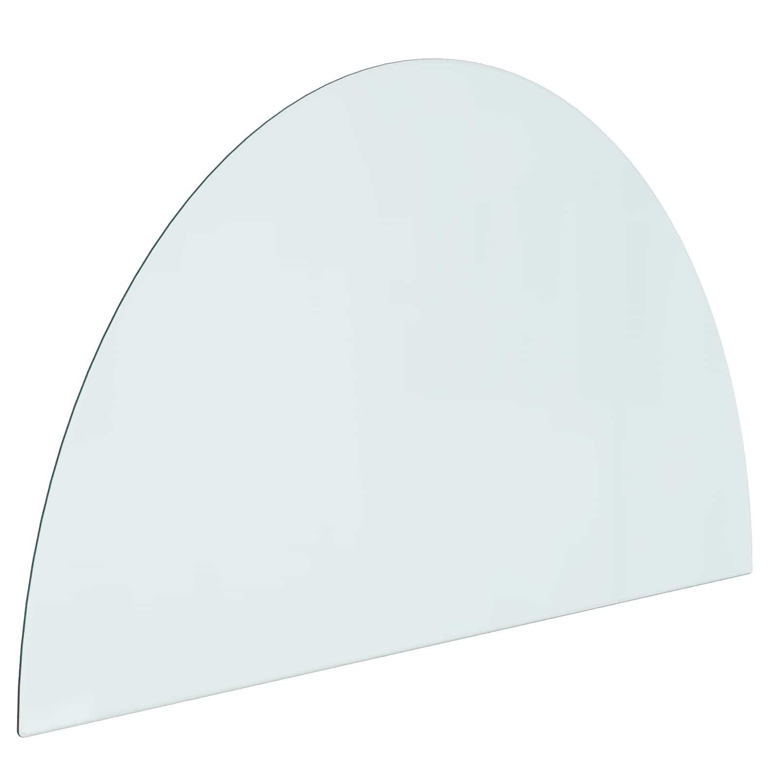 vidaXL Bodenplatte Feuerstelle Glasplatte Transparent 1000 x 600 mm Glas, (1-St)