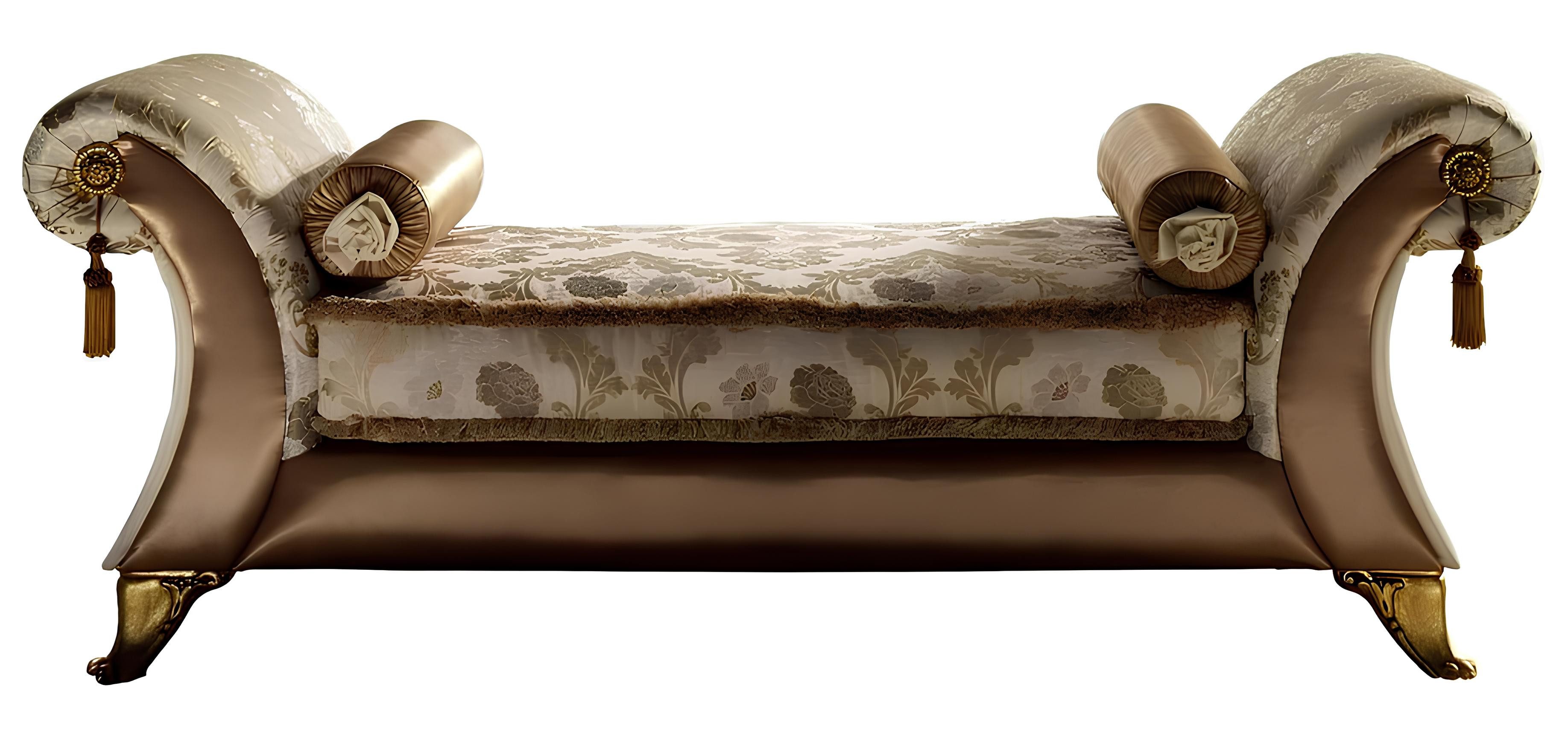 JVmoebel Chaiselongue Arredoclassic Chaiselongue in Beige mit Polyätherschaum-Polsterung, 1 Teile, Made in Europa
