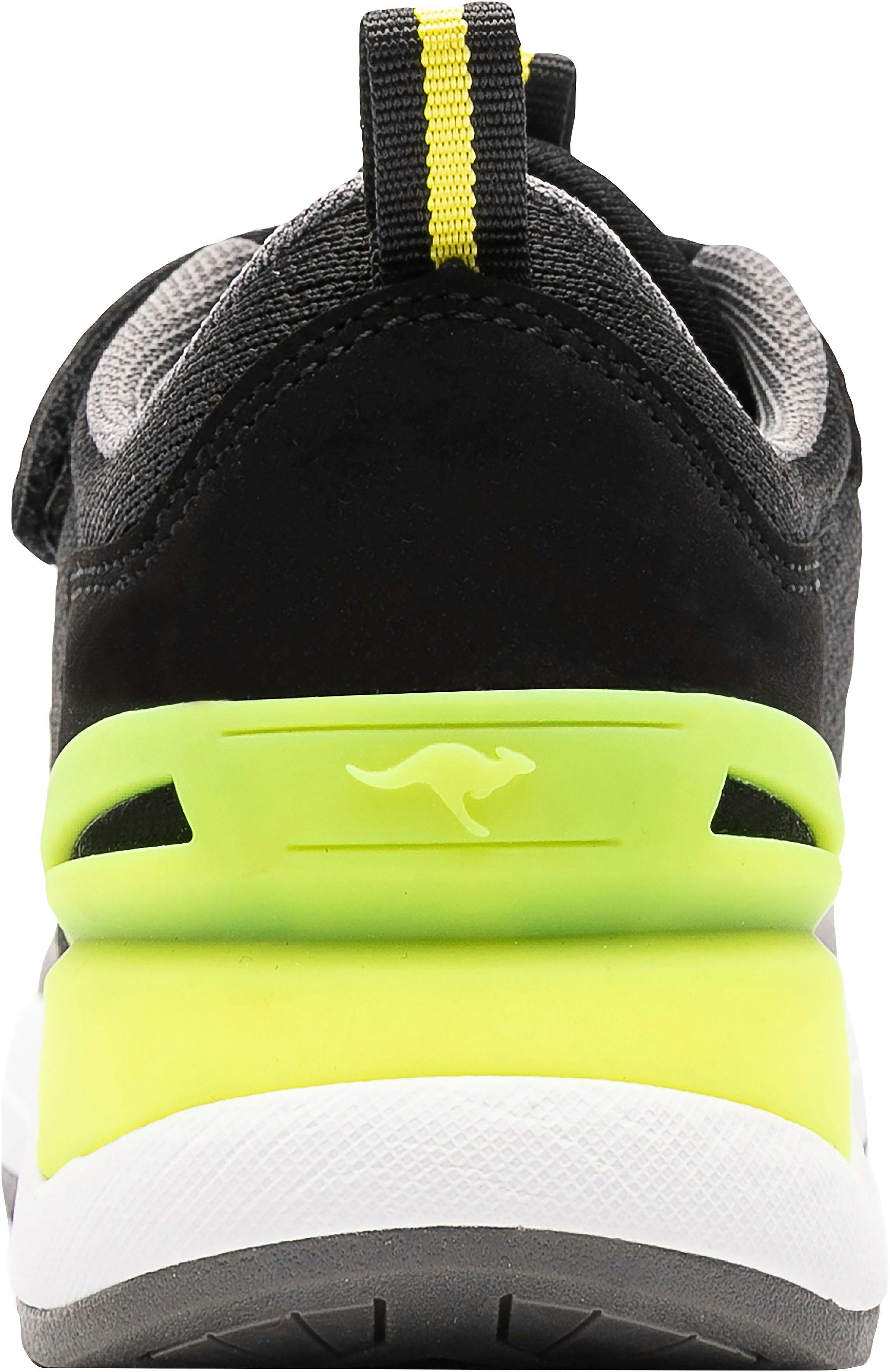 KangaROOS KD-Gym EV Sneaker mit Klettverschluss schwarz-gelb