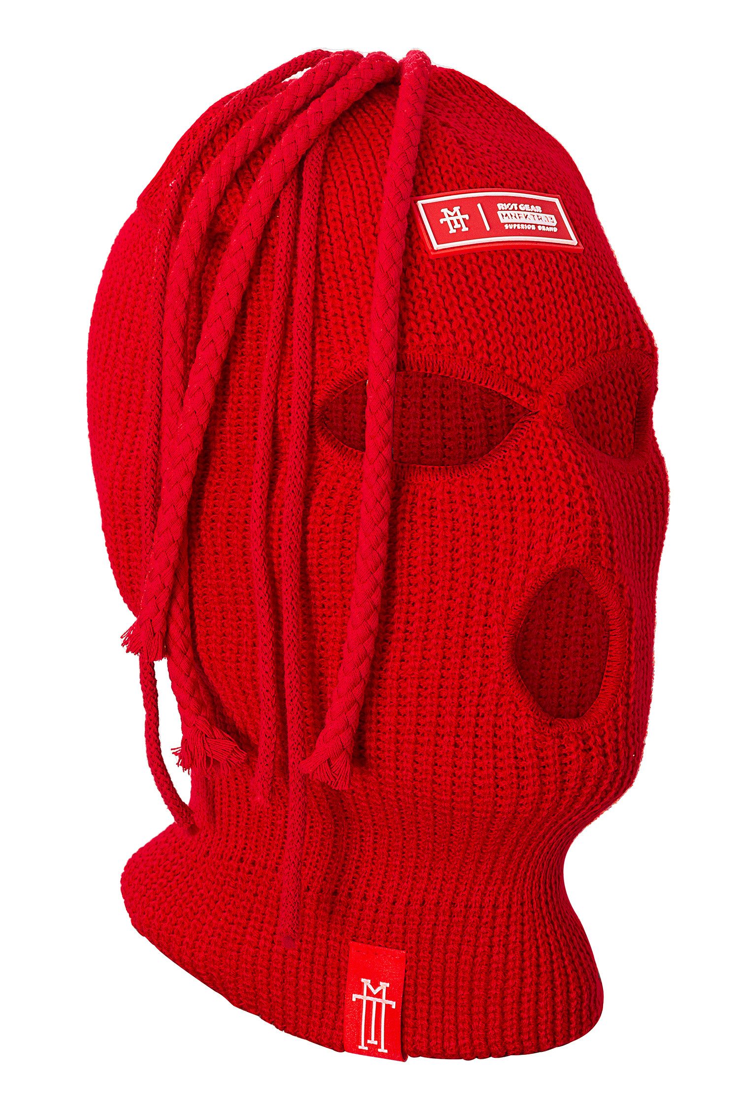 Manufaktur13 Sturmhaube Dread Balaclava - Sturmhaube, 3-Loch Skimaske mit Dreadlocks gestrickt