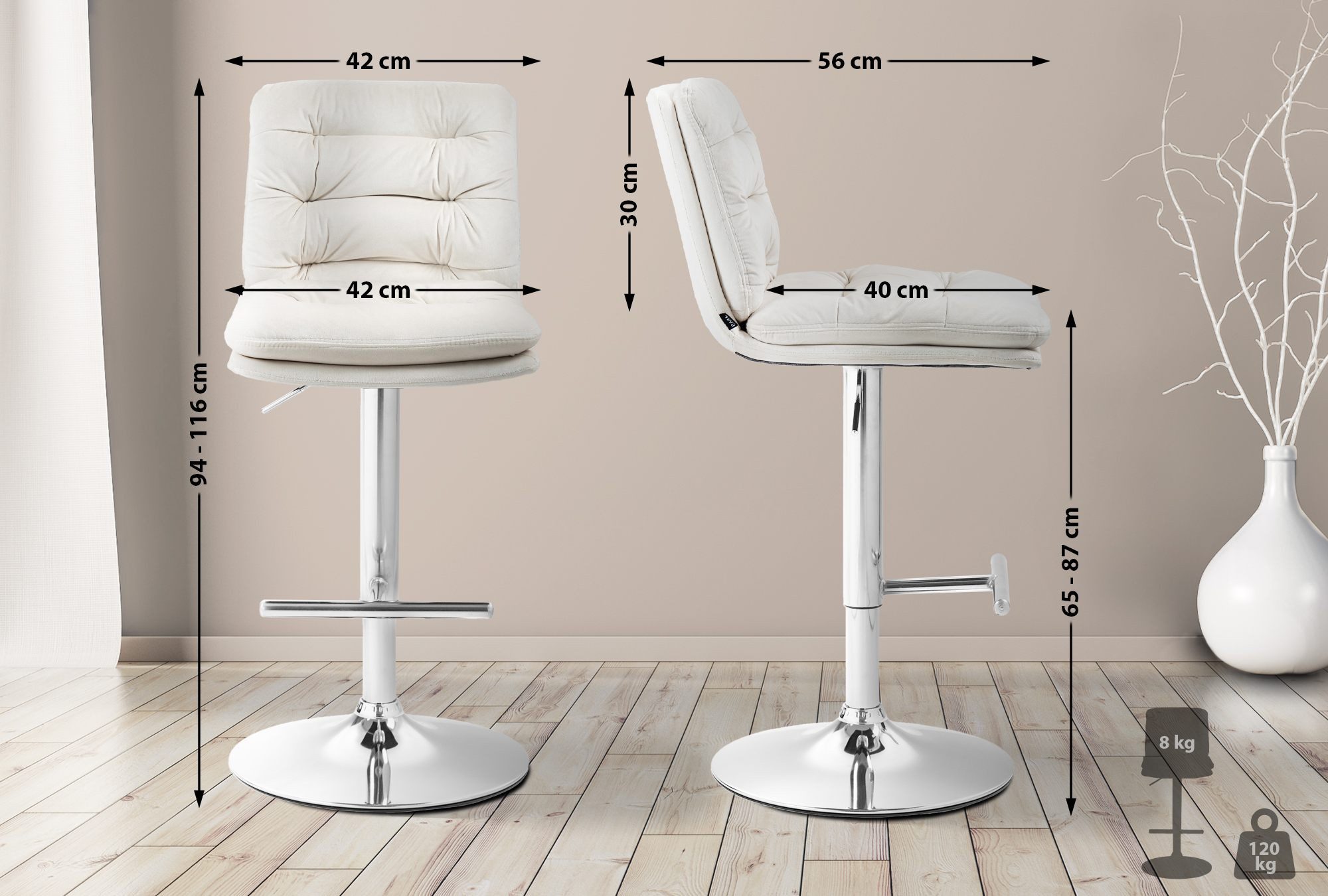 CLP Barhocker Damar (2er Set, 2 günstig online kaufen
