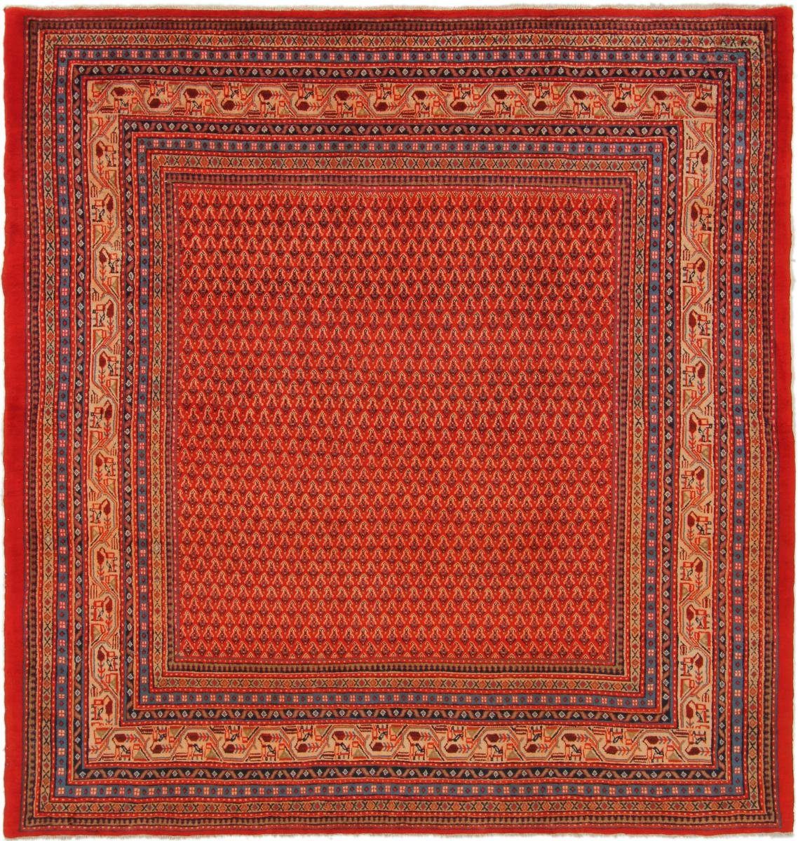 Orientteppich Sarough Mir Boteh 200x207 Handgeknüpfter Orientteppich, Nain Trading, rechteckig, Höhe: 12 mm